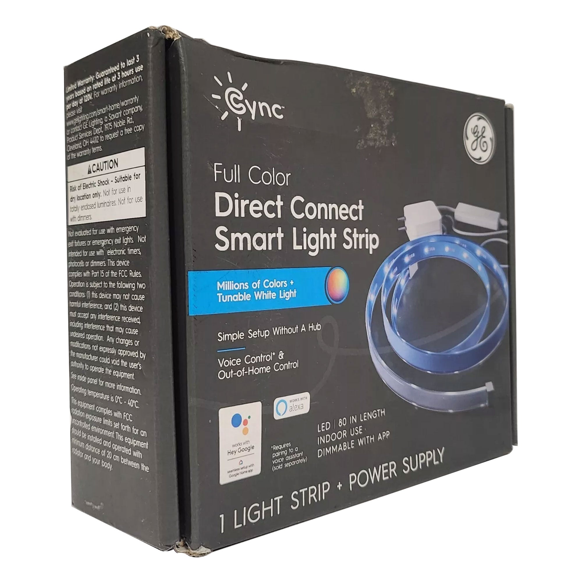 Cync Smart LED Light Strip with Voice & Out of Home Control, 80" Long (Open Box) - VMInnovations