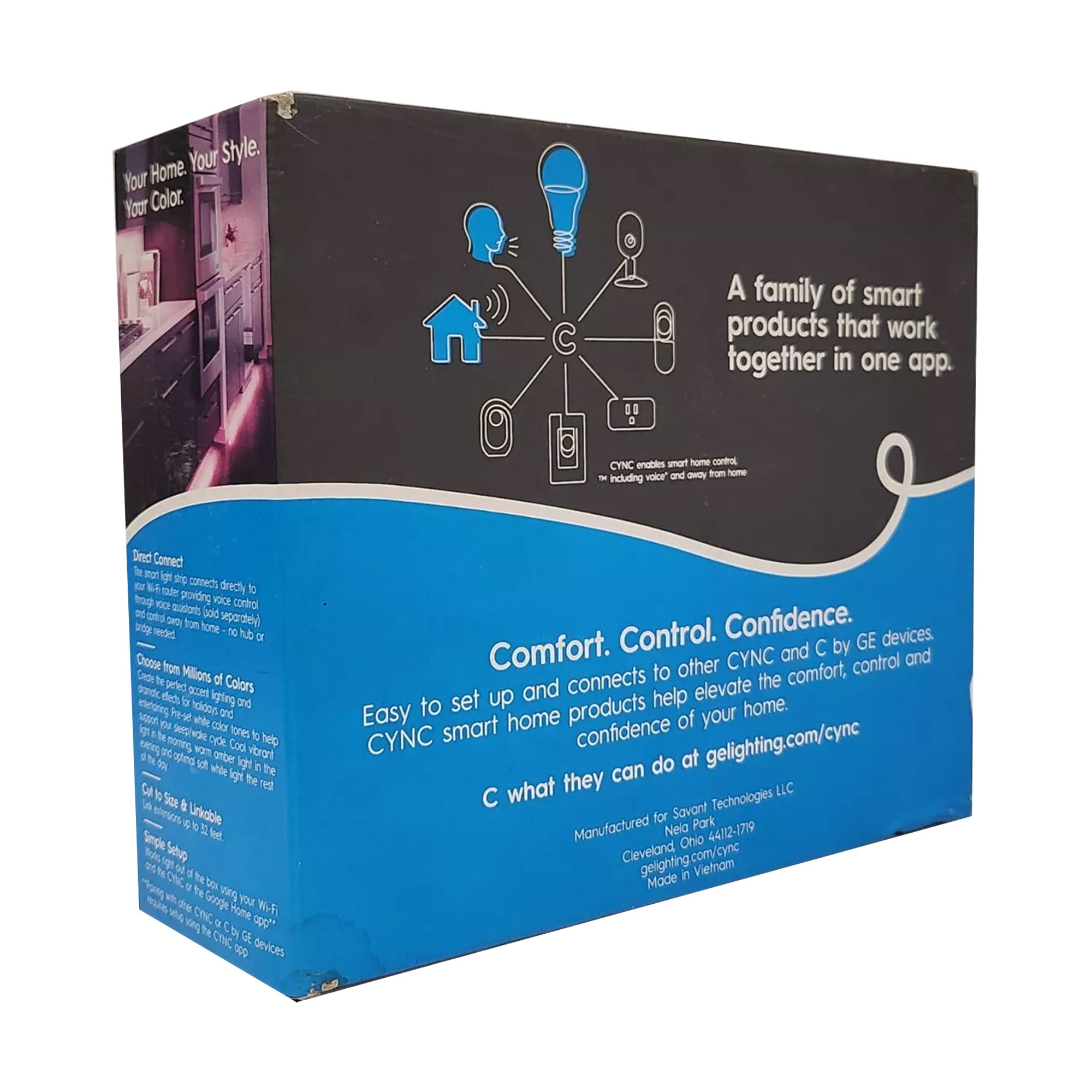 Cync Smart LED Light Strip with Voice & Out of Home Control, 80" Long (Open Box) - VMInnovations