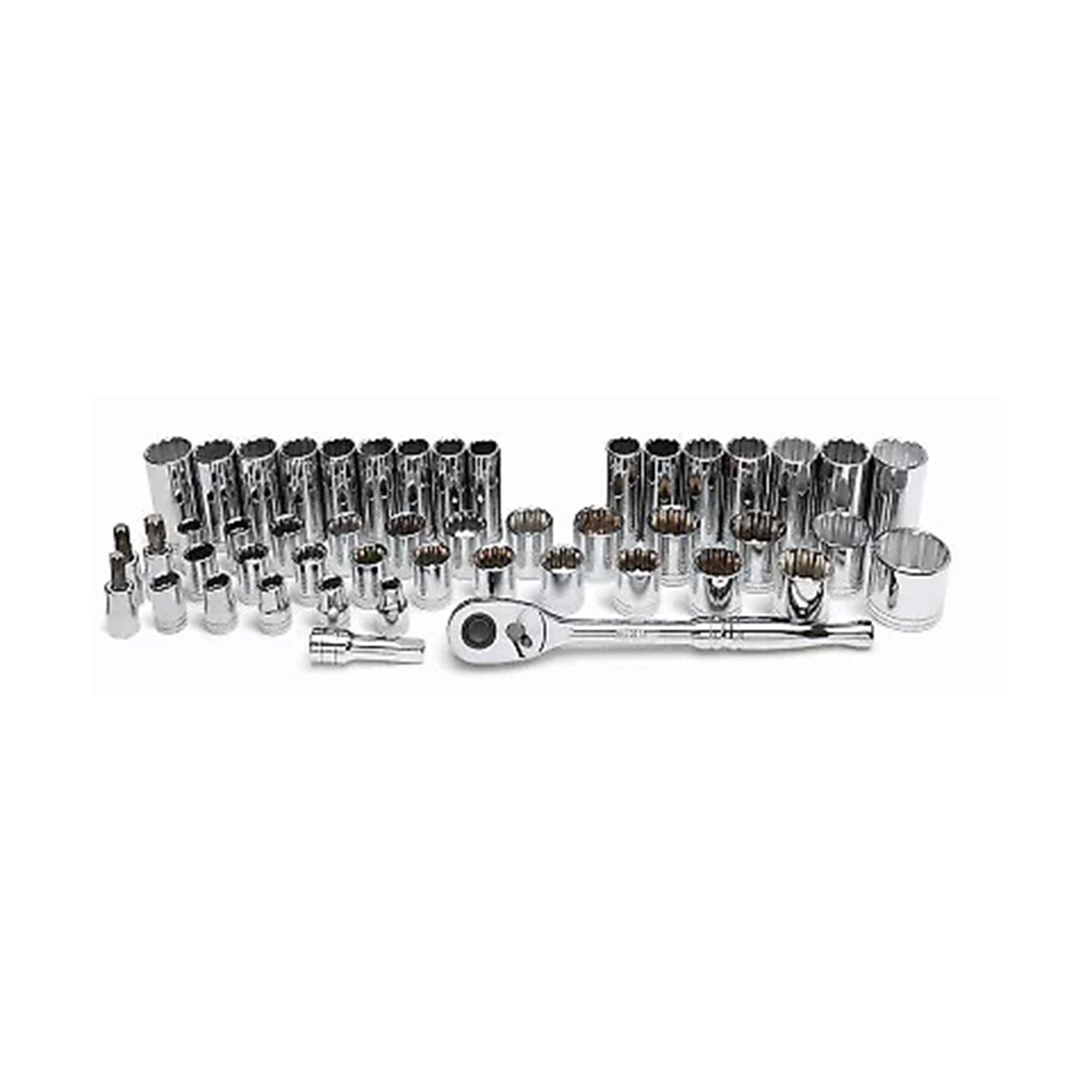 Master Mechanic 48 Piece SAE/Metric Socket Tool Set, 1/2 Inch Drive Ratchet Kit - VMInnovations