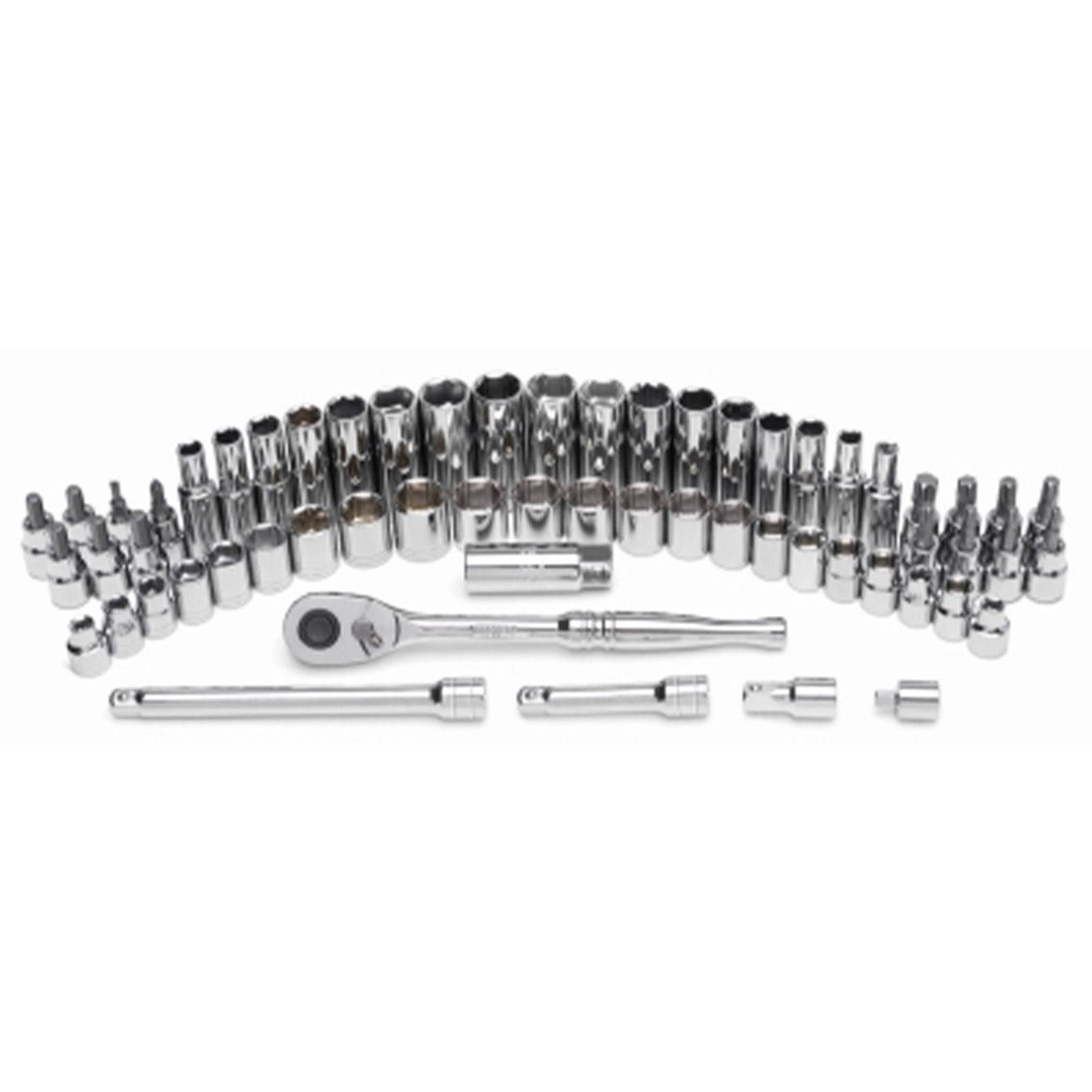 Master Mechanic 60 Piece Mechanics SAE Socket Tool Set, 3/8 Inch Drive Bits - VMInnovations