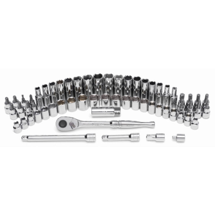 Master Mechanic 60 Piece Mechanics SAE Socket Tool Set, 3/8 Inch Drive Bits - VMInnovations
