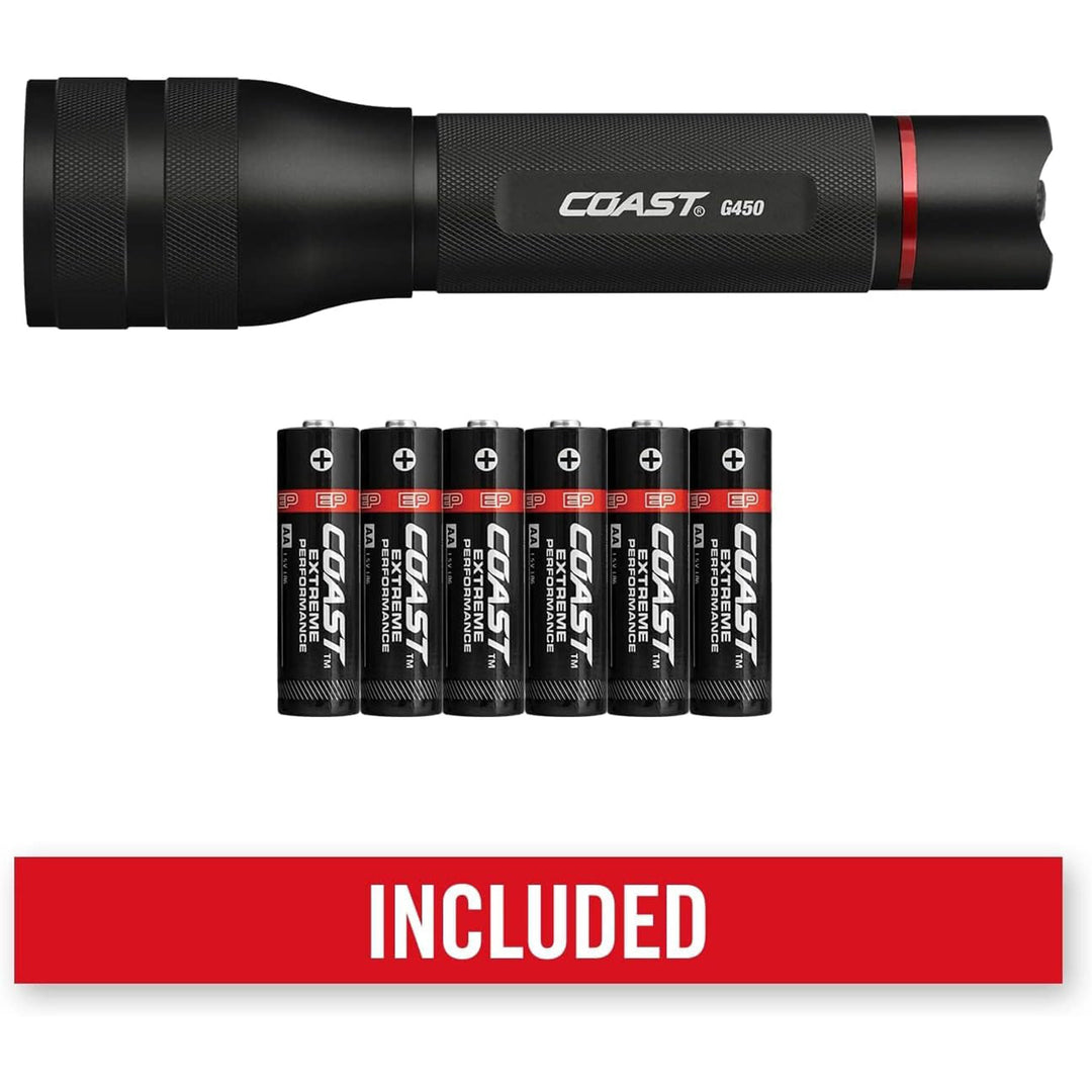 Coast G450 Focusing Flashlight w/Twist Focus & Bulls-Eye Spot Beam Technology - VMInnovations