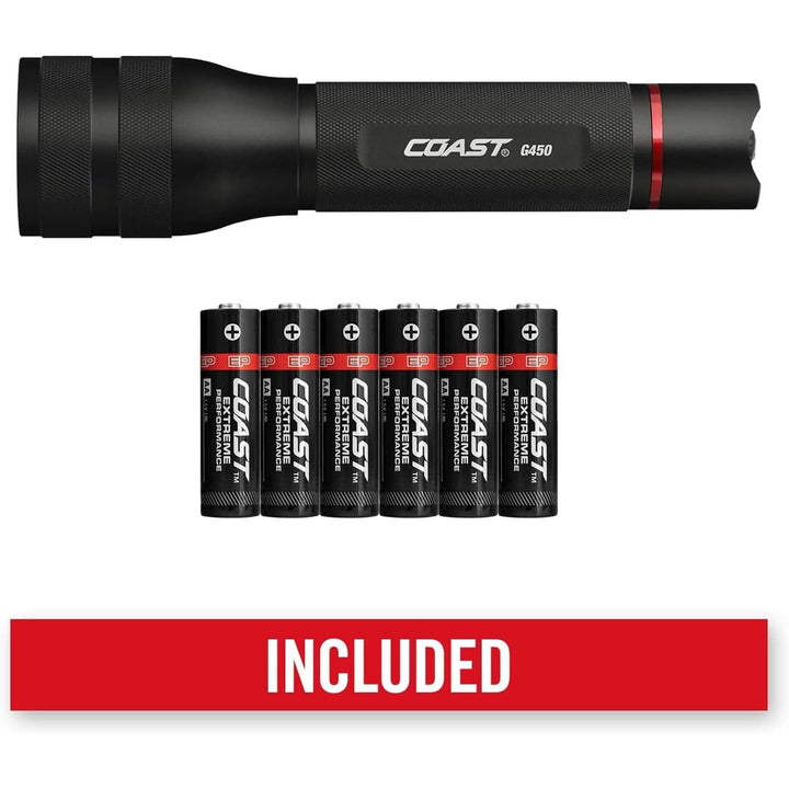 Coast G450 Focusing Flashlight w/Twist Focus & Bulls-Eye Spot Beam Technology - VMInnovations
