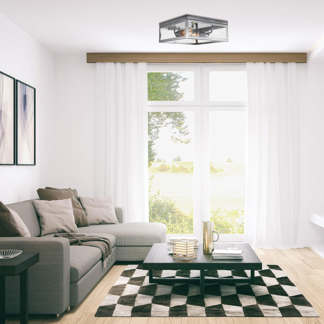 Globe Electric Memphis Light Flush Mount with Dimmable Light Option for Indoors - VMInnovations