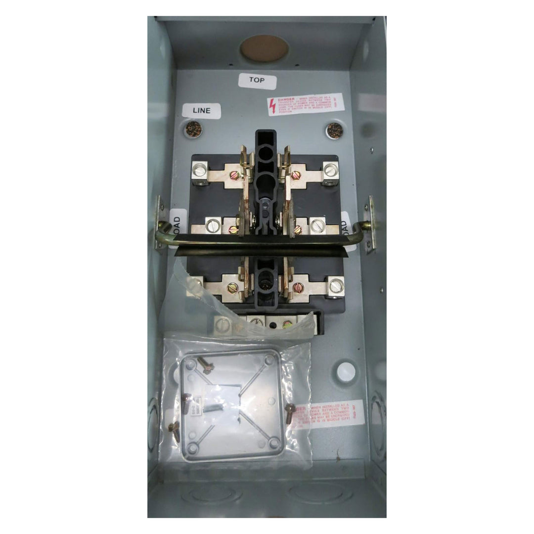GE Outdoor Double Pole Double Throw Safety Switch, 100 Amp, Manual Disconnect - VMInnovations