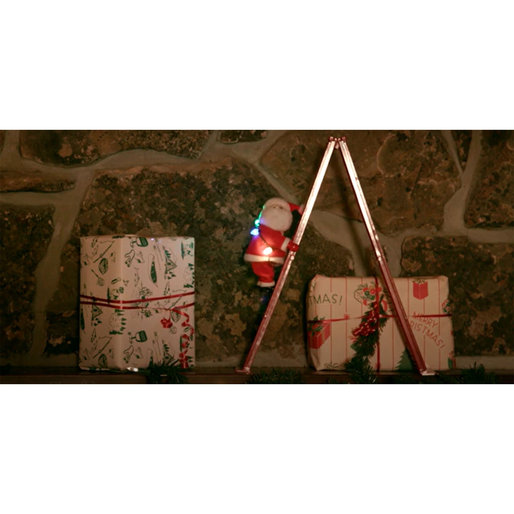 Mr. Christmas 2 Pack Animated Musical Climbing Santa Christmas Decoration, 17" - VMInnovations