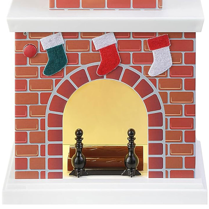 Mr. Christmas 18 Inch Animated Santa in Chimney with LED Lights and Music, White - VMInnovations
