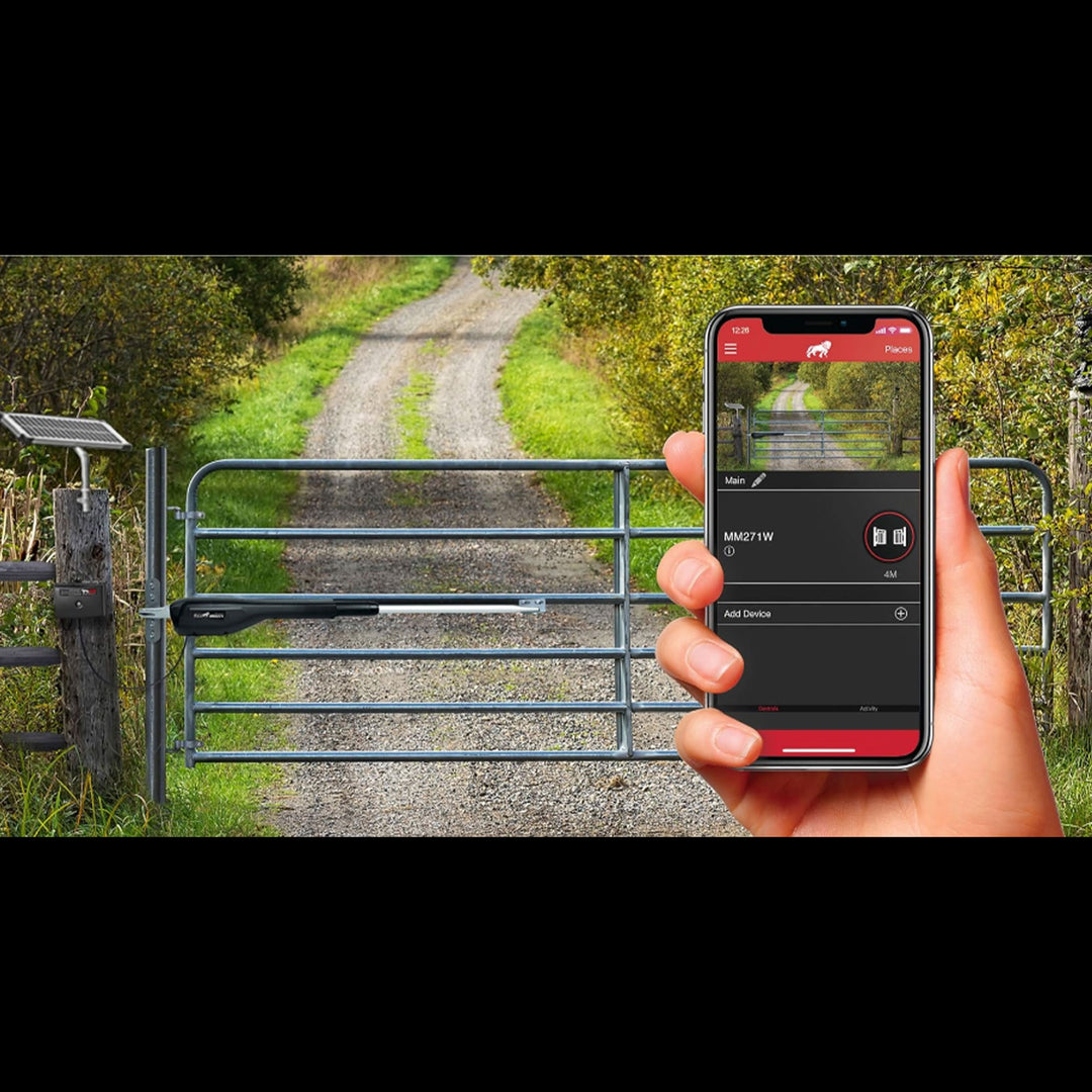 Mighty Mule Smart Gate Opener Remote Control Kit with Wireless Monitoring, Black - VMInnovations