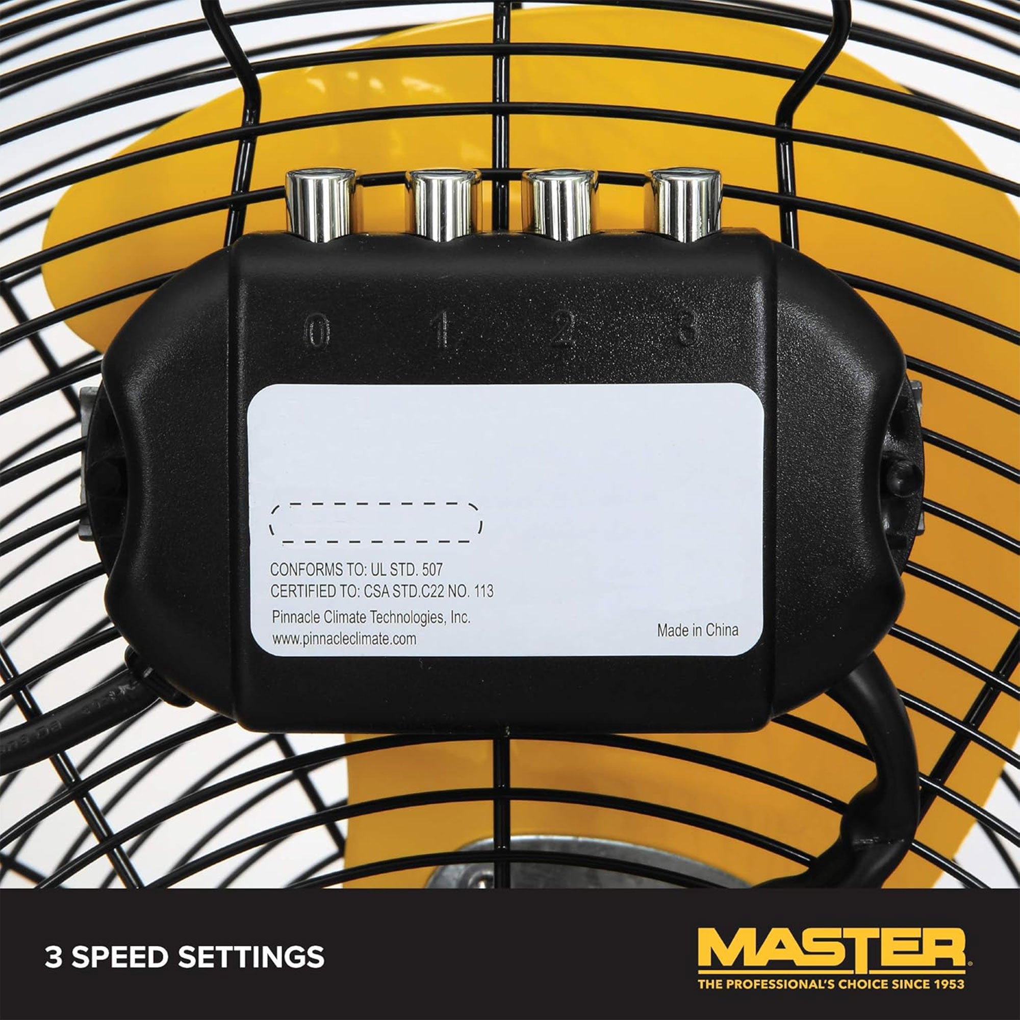 Master 2 Pack High Velocity Portable Industrial Metal Floor Fan, 20 Inch, Yellow - VMInnovations