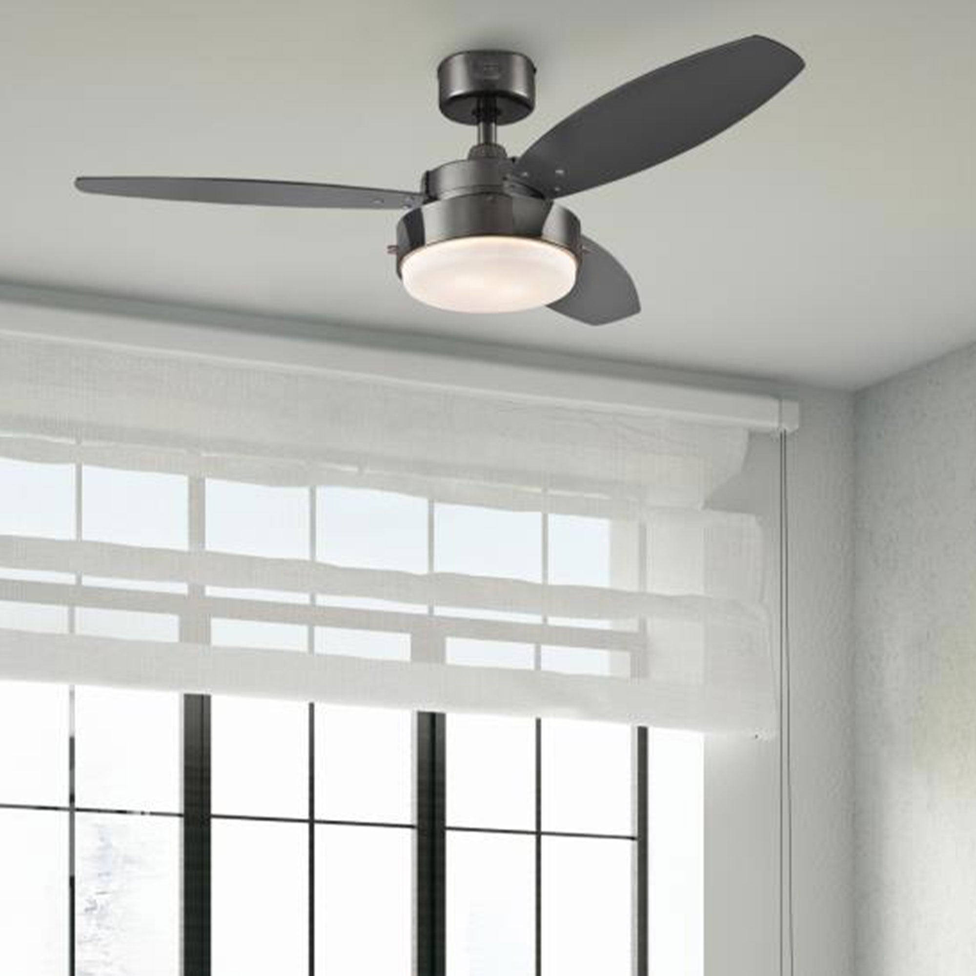 Westinghouse 2 Pack Alloy Ceiling Fan with LED Light and Reversible Blades, 42" - VMInnovations