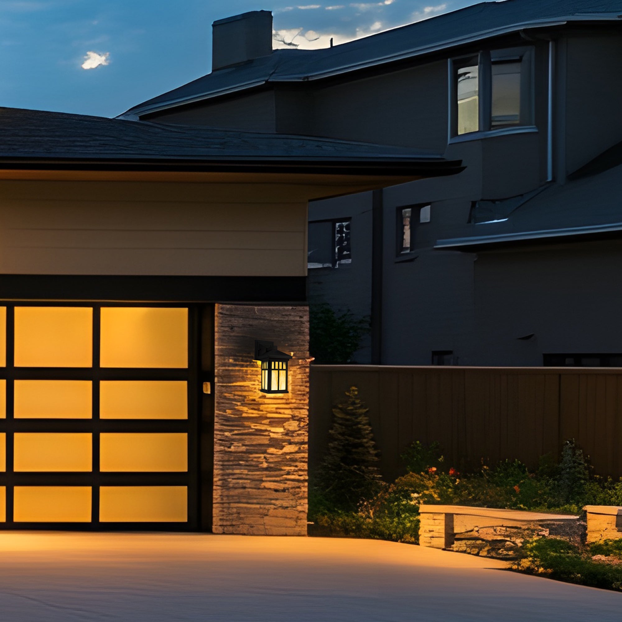 Westinghouse Burnham Light Exterior Wall Mount Lantern & Honey Glass (Open Box) - VMInnovations