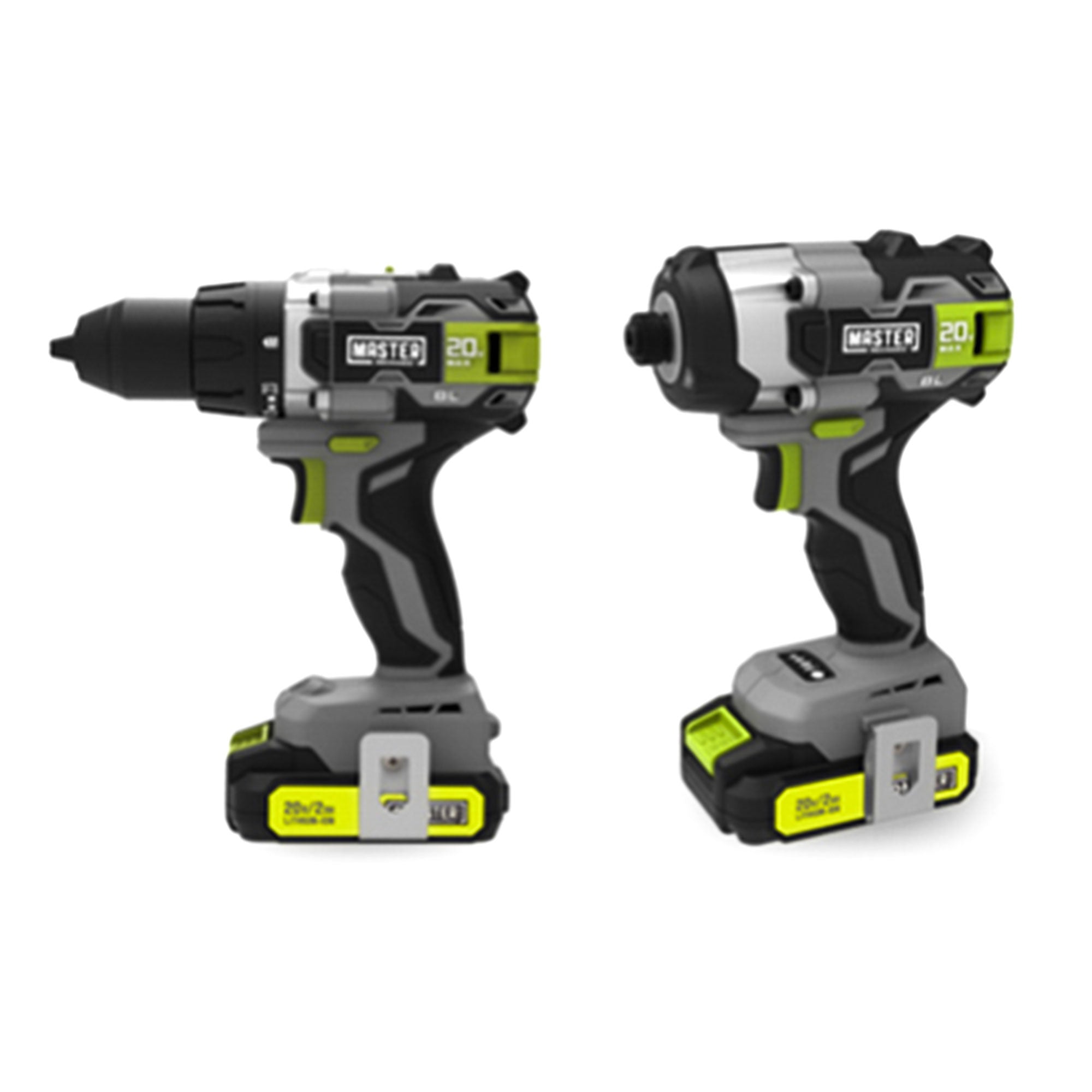 Master Mechanic 20V Compact Cordless Brushless Drill & Impact Driver 2 Tool Kit - VMInnovations