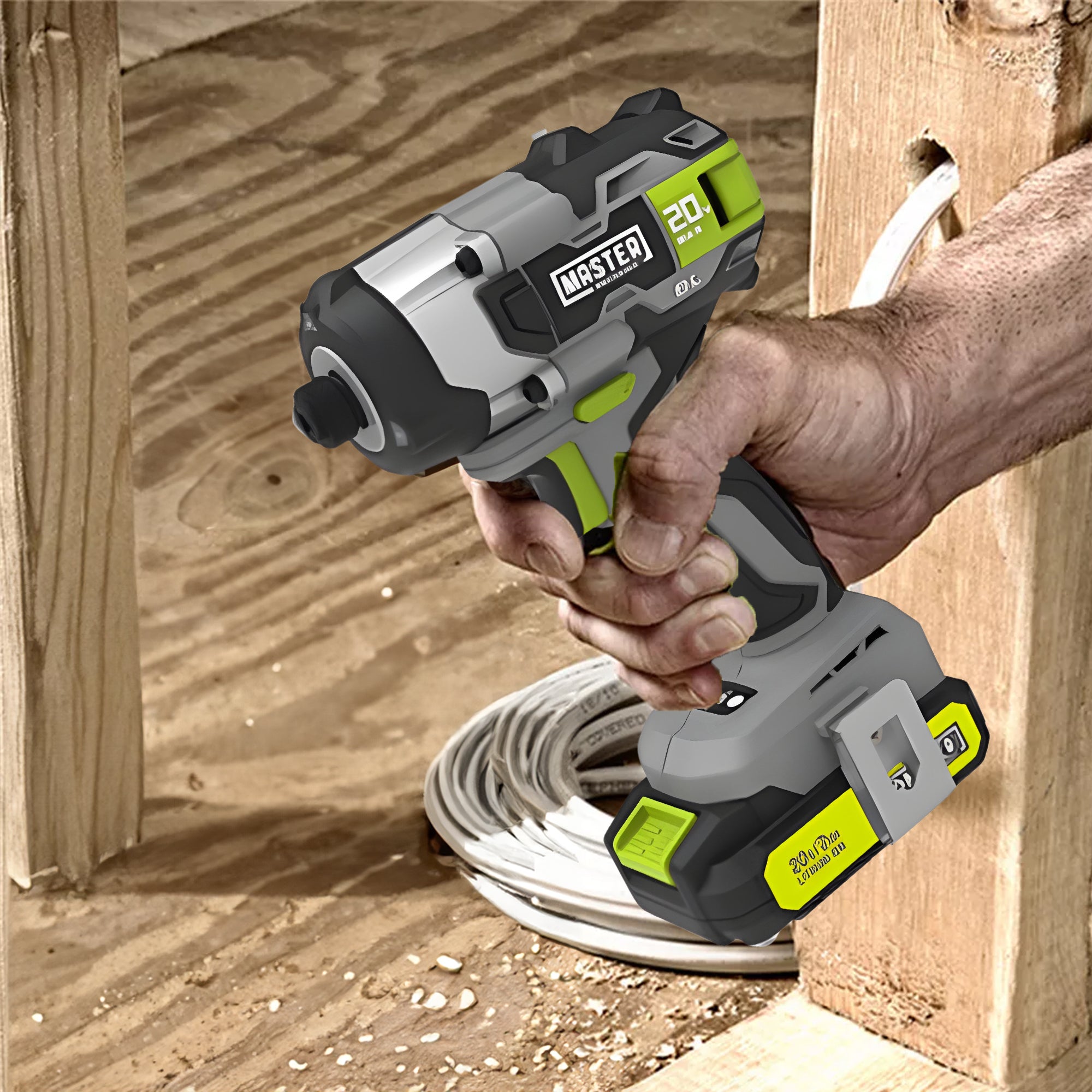 Master Mechanic 20 Volt Compact Cordless Impact Driver Kit with Brushless Motor - VMInnovations