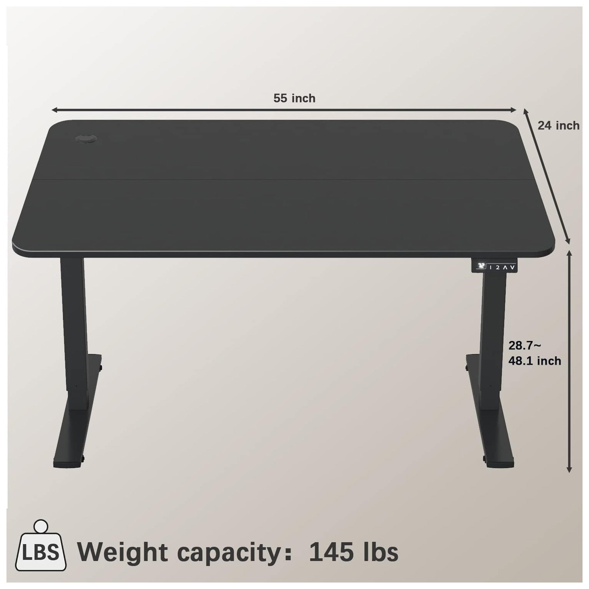 Furmax 55" x 24" Electric Adjustable Standing Desk for Home Office (Open Box) - VMInnovations