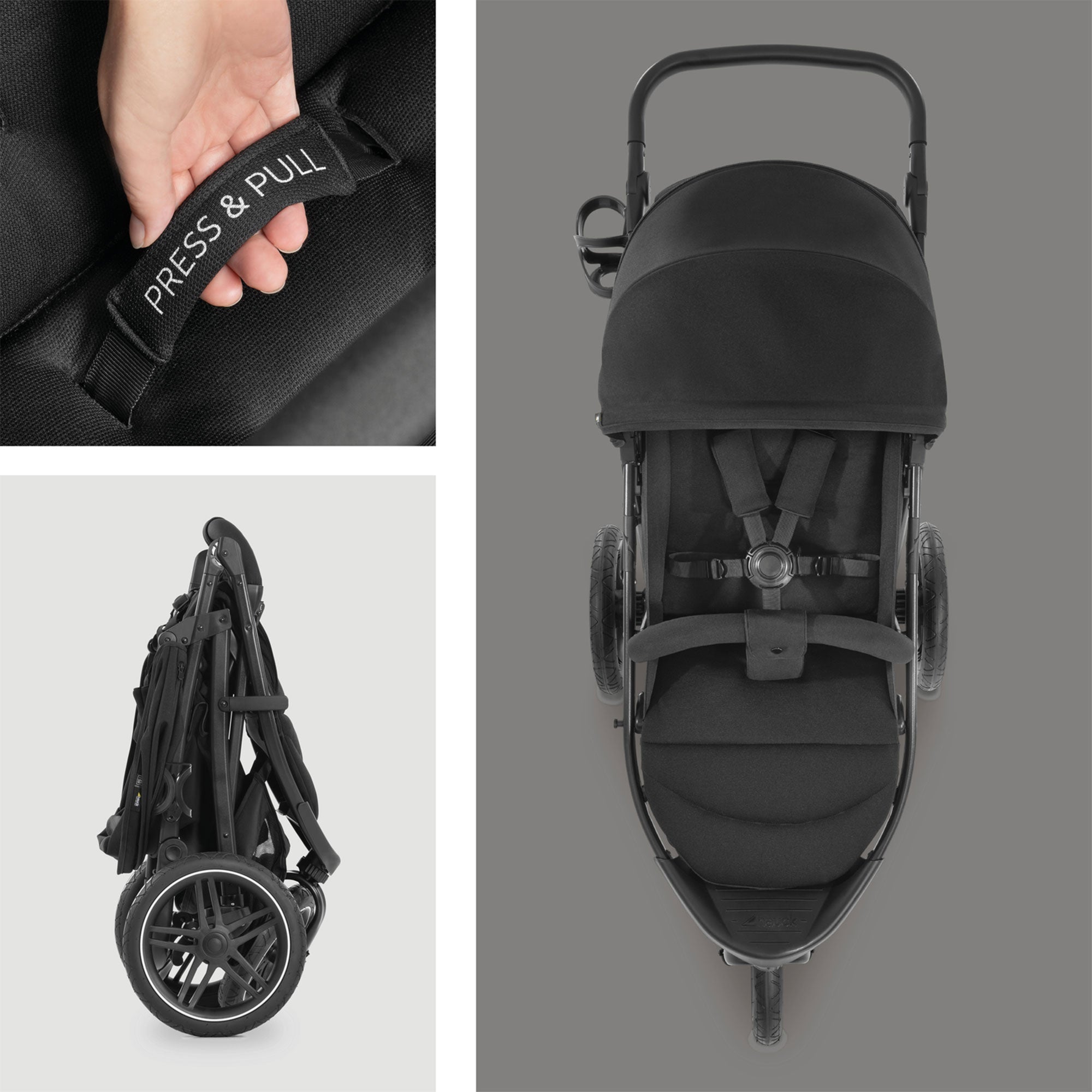 Hauck Stroller Rapid 3R Reclining Seat, Compact Fold Stroller (Used)