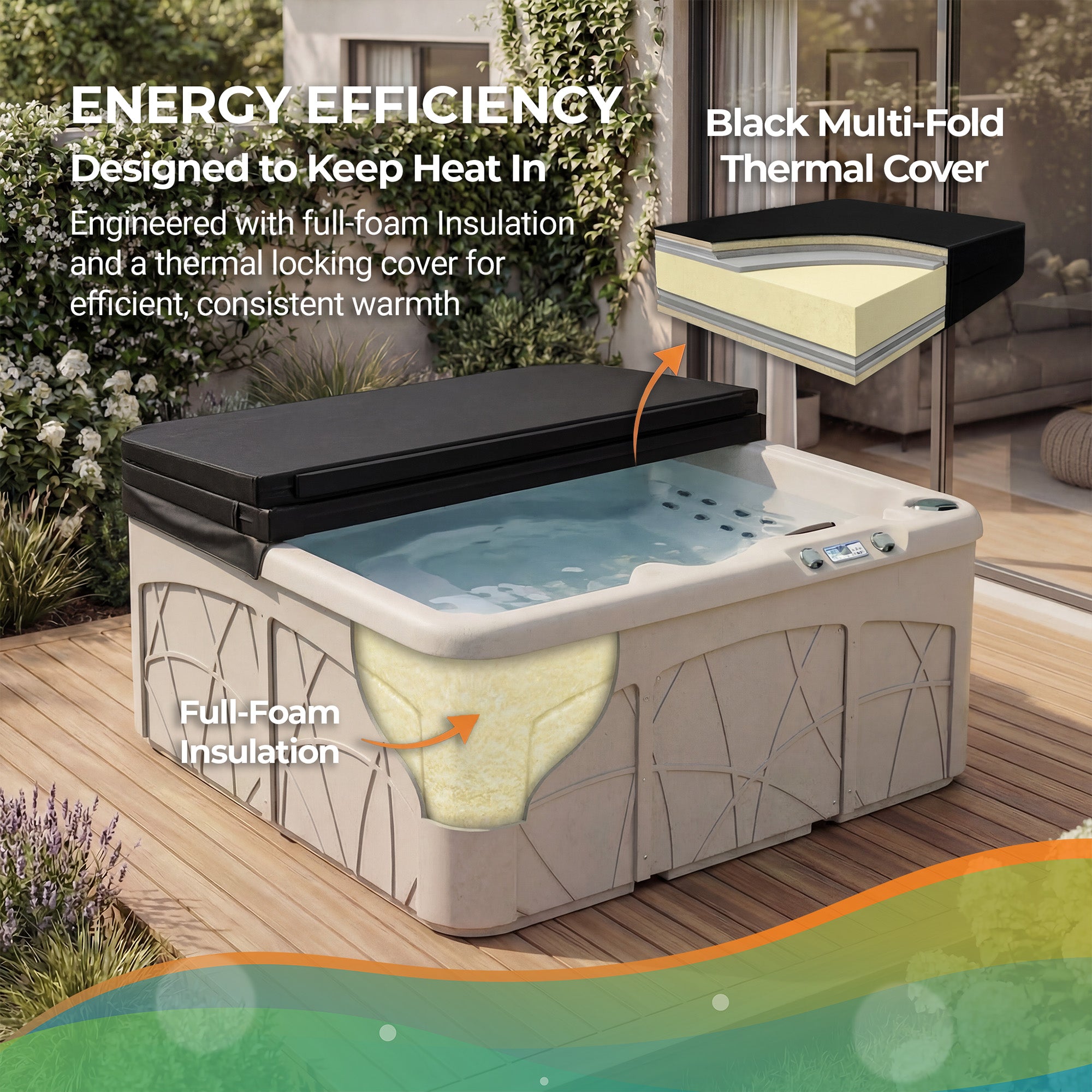 Lifesmart Spas 5 Person Plug and Play 28 Jet LED Hot Tub, LS350DX(For Parts)
