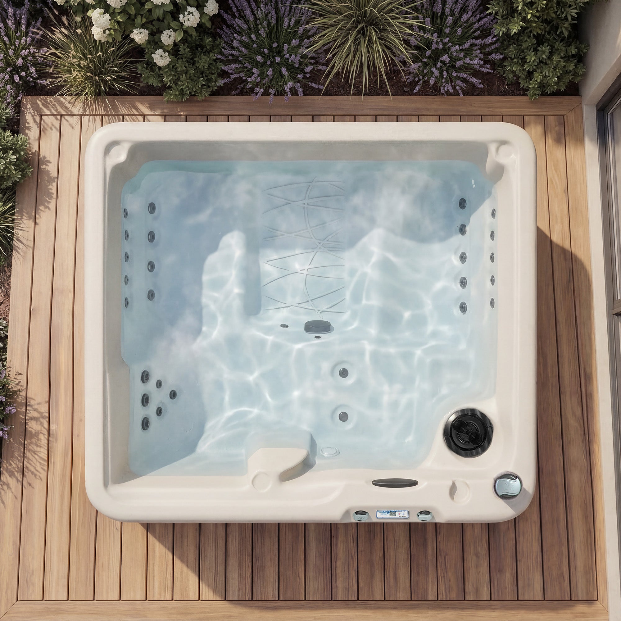 Lifesmart Spas 5 Person Plug and Play 28 Jet LED Hot Tub, LS350DX(For Parts)
