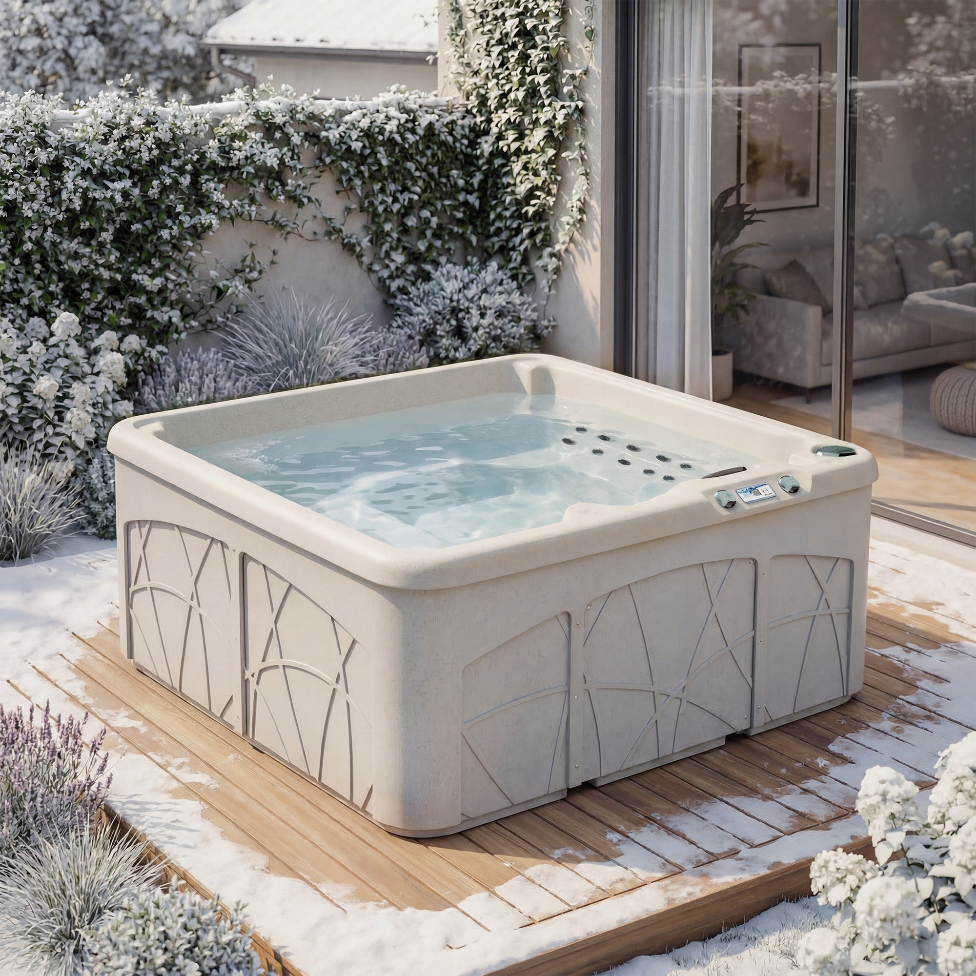 Lifesmart Spas 5 Person Plug and Play 28 Jet LED Hot Tub, LS350DX(For Parts)