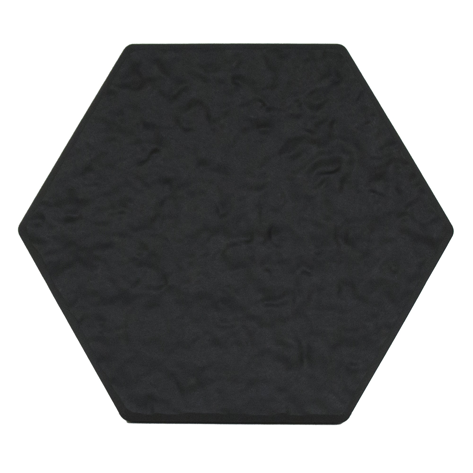Garden Central 10 Pack 13" x 15" Stomp Hex Decorative Stepping Stones, Black - VMInnovations