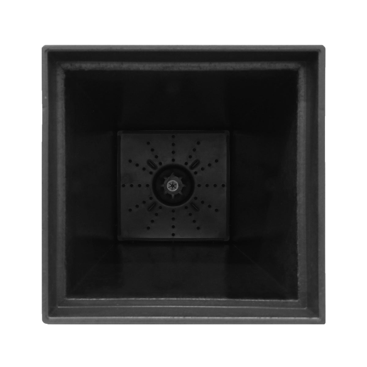 Tierra Verde Symphony Self Watering Square Planter, 15"W x 28"H, Black(Open Box)