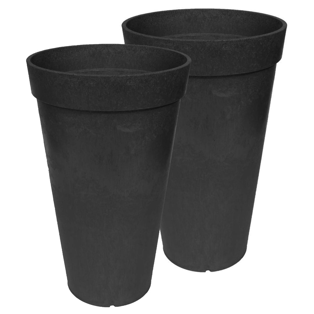 Tierra Verde 2 Pack Aria Indoor Outdoor Self Watering Planter, 12.5"W x 20"H - VMInnovations