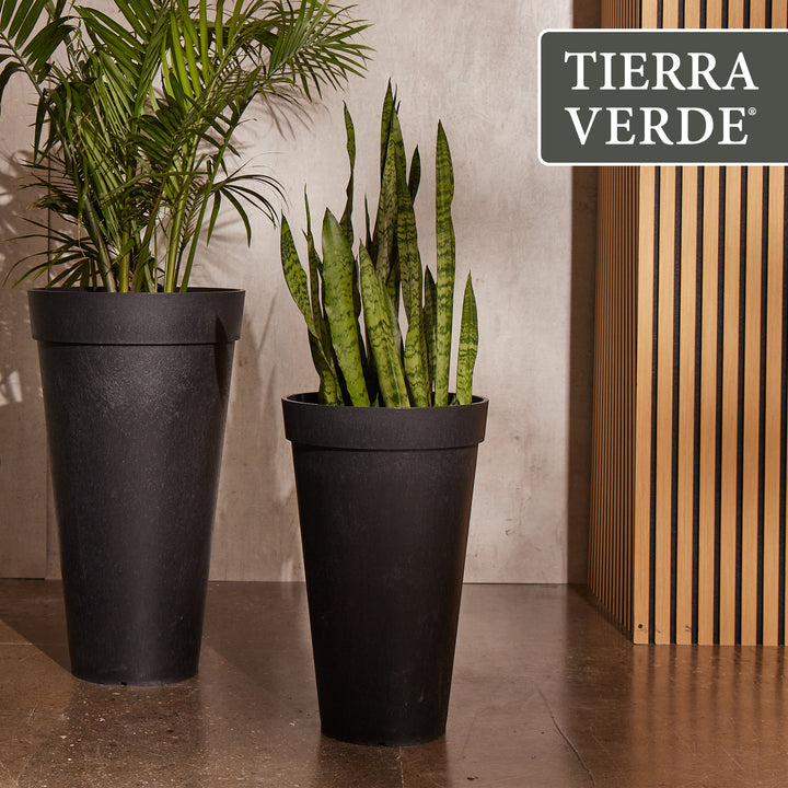 Tierra Verde 2 Pack Aria Indoor Outdoor Self Watering Planter, 12.5"W x 20"H - VMInnovations