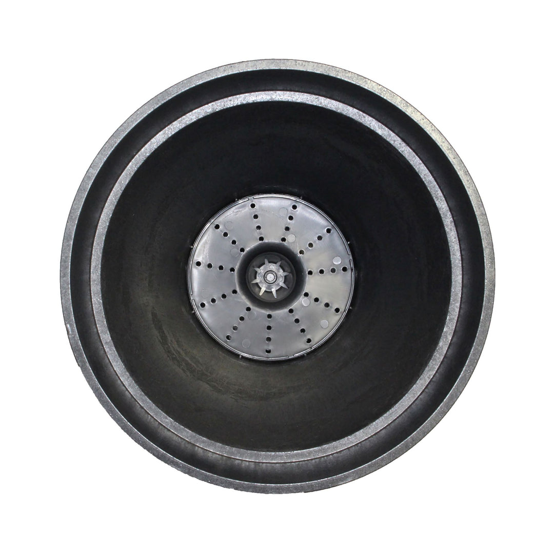 Tierra Verde 2 Pack Aria Round Planter, Self Watering Pot, 15"W x 26"H, Black - VMInnovations