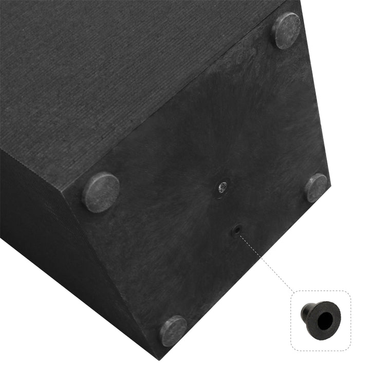 Tierra Verde Citadel Horizon Self Watering Square Planter, 13.5"W x 14"H, Black