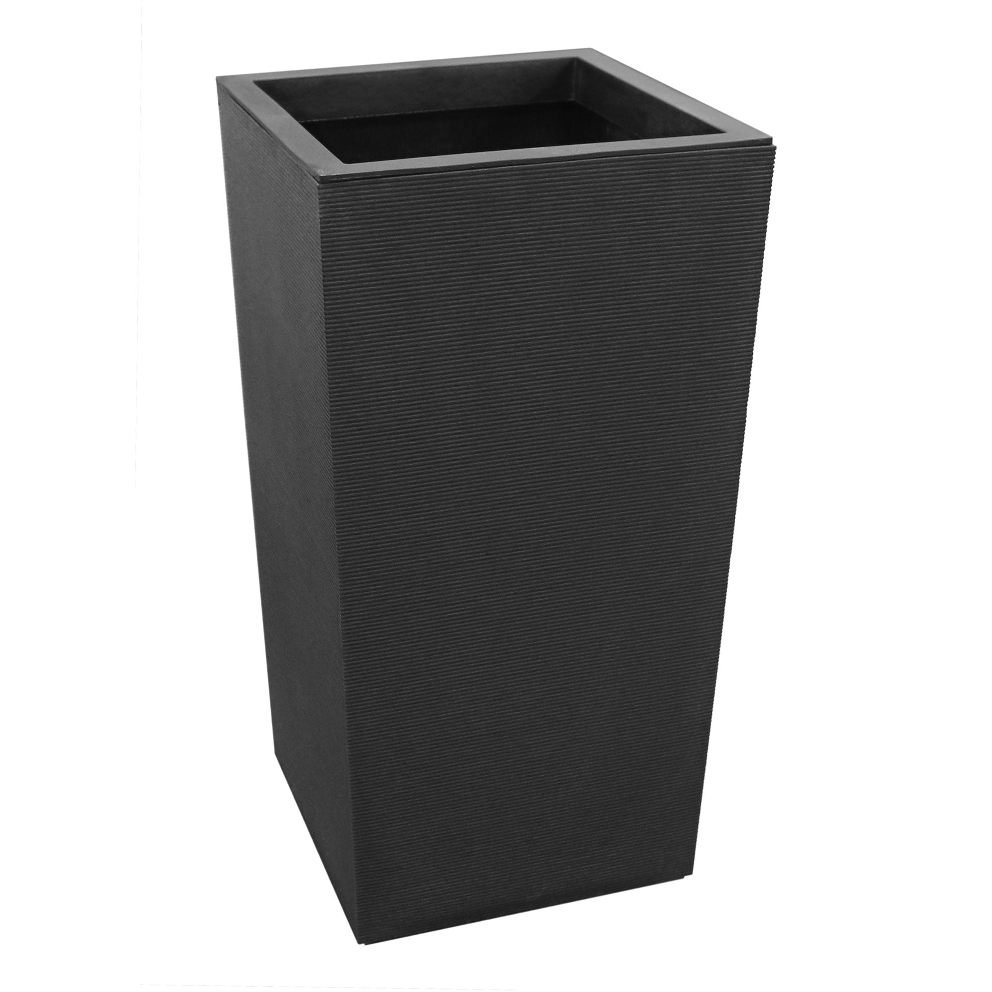 Tierra Verde Citadel Horizon Self Watering Square Planter, Black (Open Box) - VMInnovations