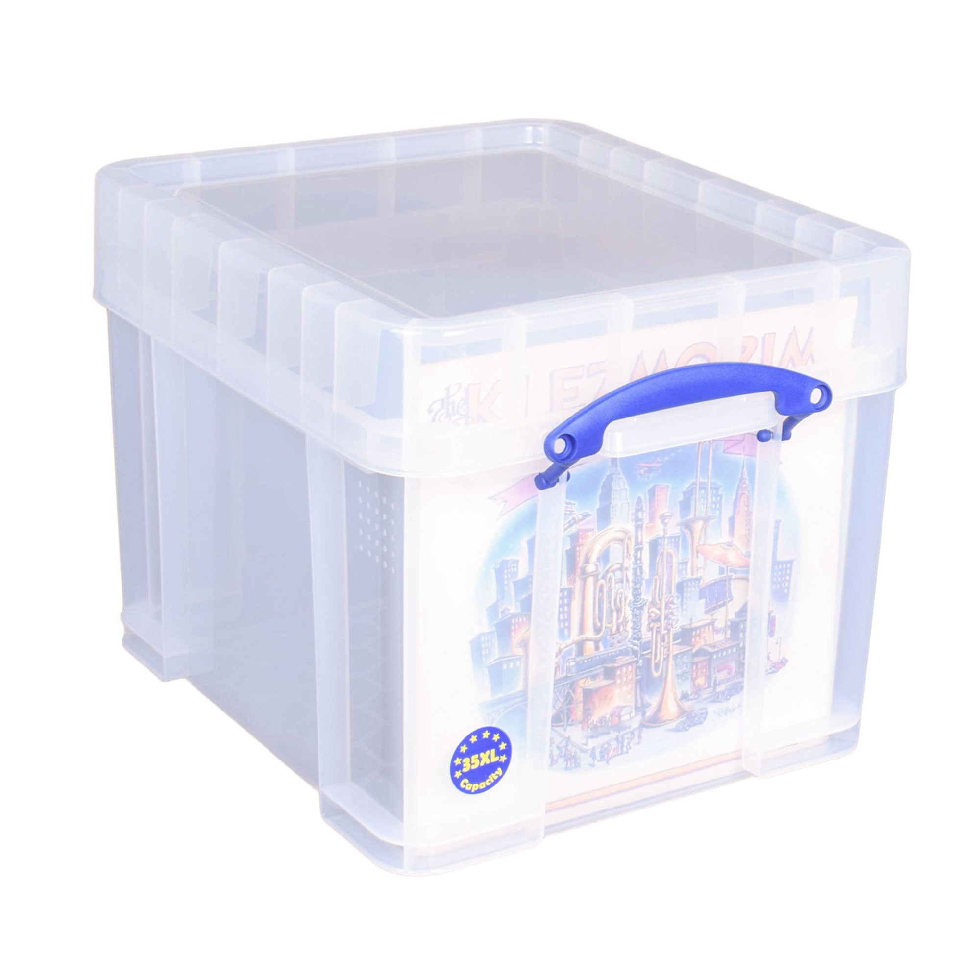 Really Useful Box 35L Storage Container with Snap Lid & Clip Lock Handle, 4 Pack - VMInnovations