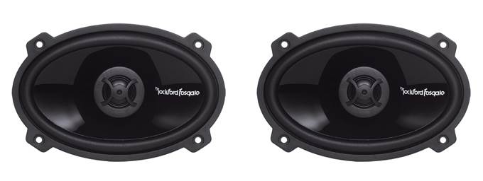 2) ROCKFORD FOSGATE 4x6" 140W 2-Way Full Range PUNCH Car Speakers (Open Box)