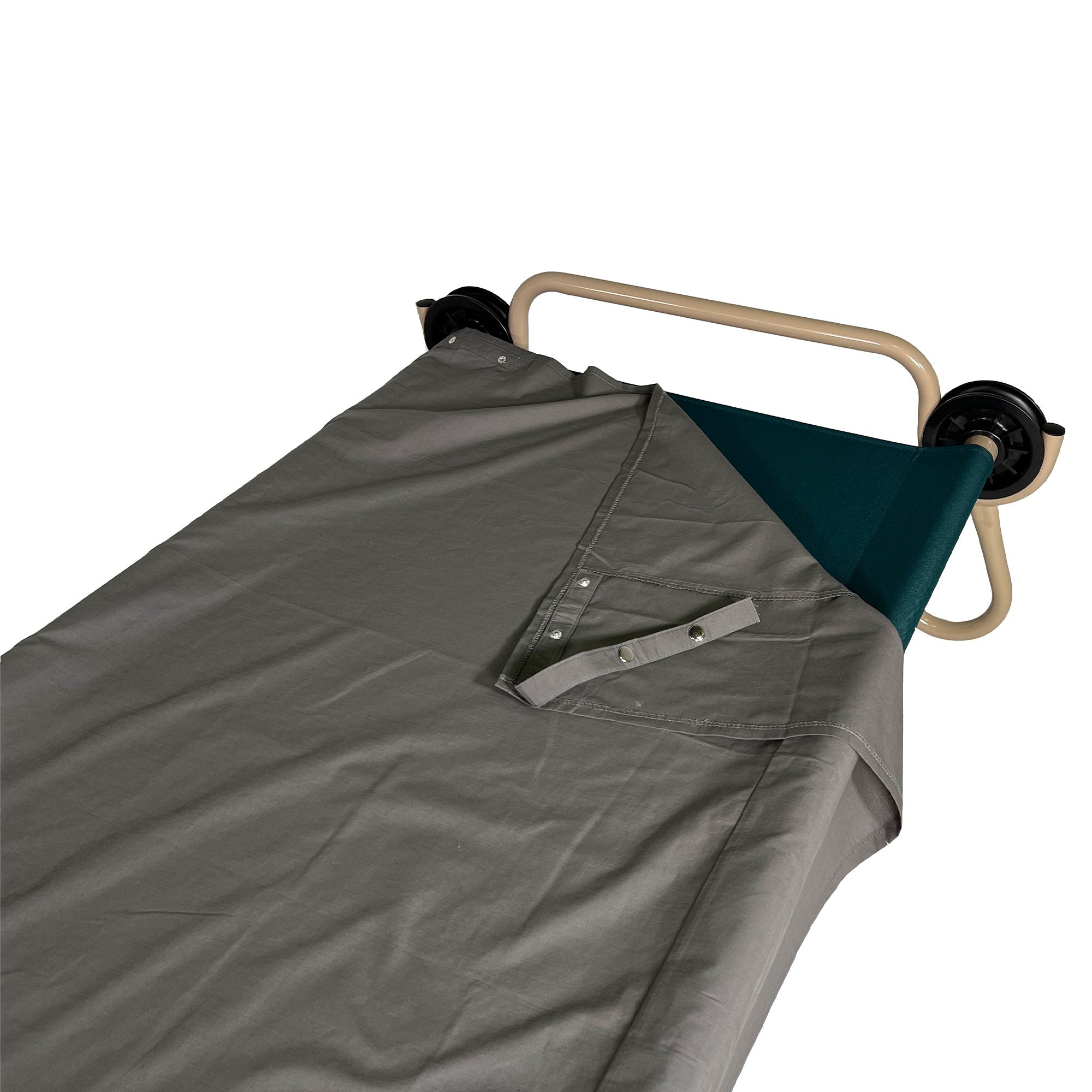 Disc-O-Bed L/XL Cot Sheet for Portable Bed Systems & Camping, Grey (Open Box) - VMInnovations