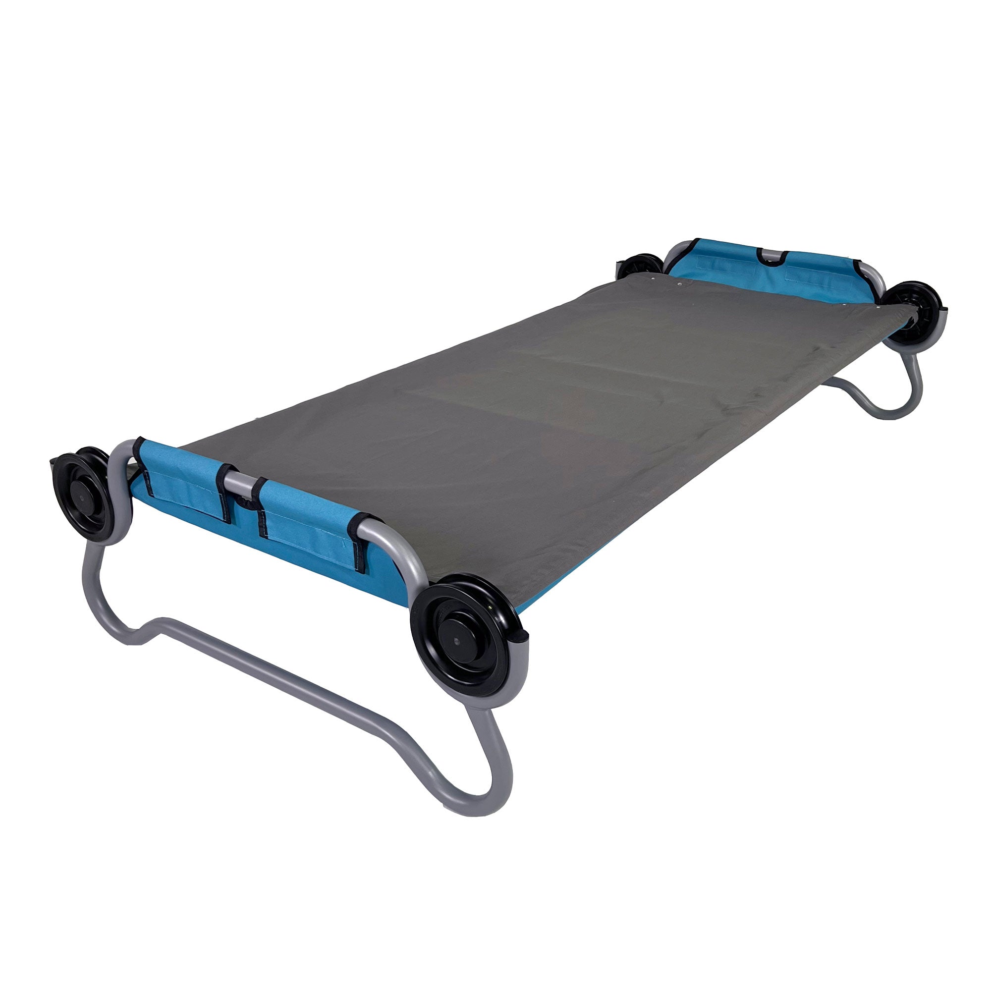 Disc-O-Bed Kids Cot Sheet for Portable Folding Bed Systems & Camping, Grey(Used) - VMInnovations