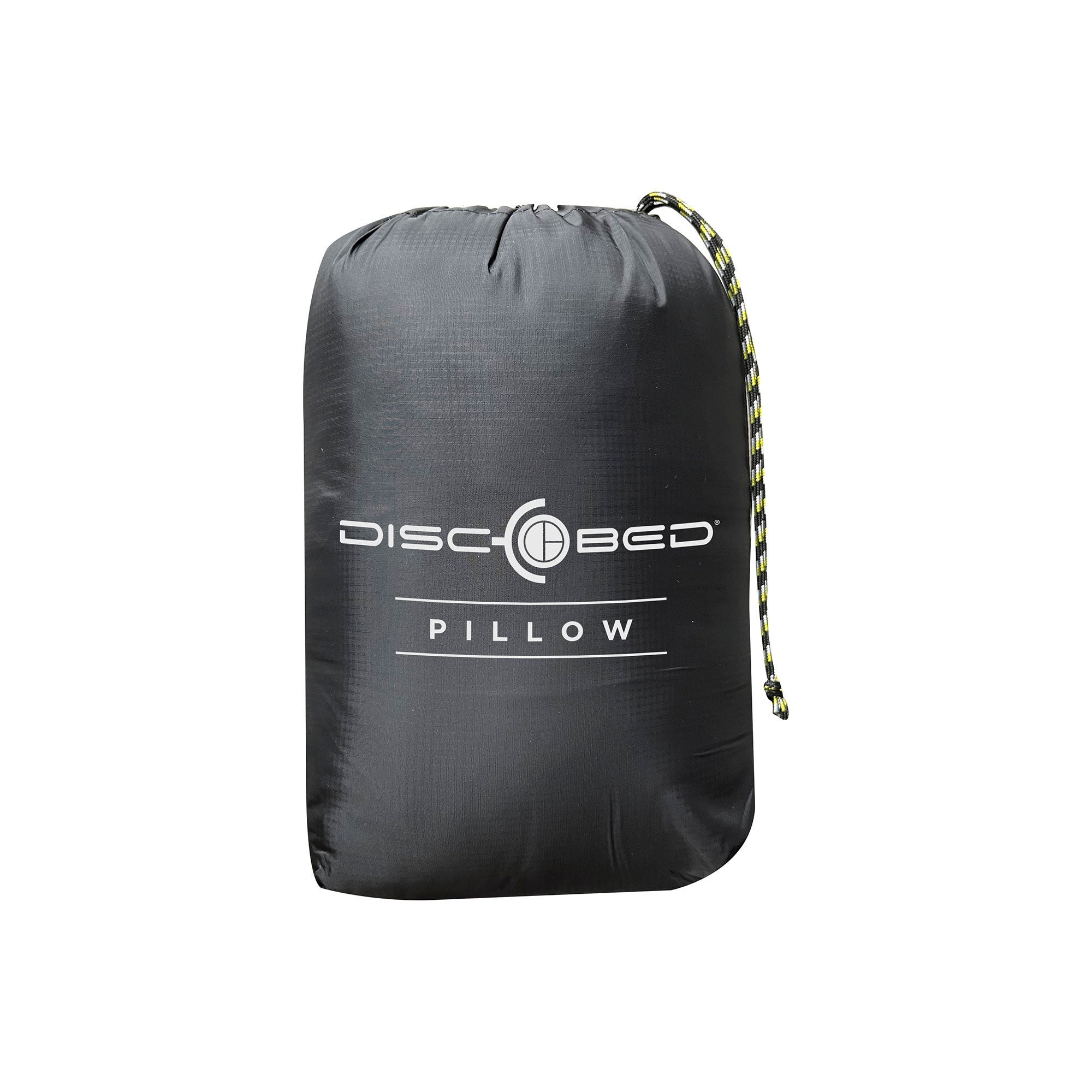 Disc-O-Bed Lightweight Compact Travel Pillow, Packable with Washable Cover, Grey - VMInnovations