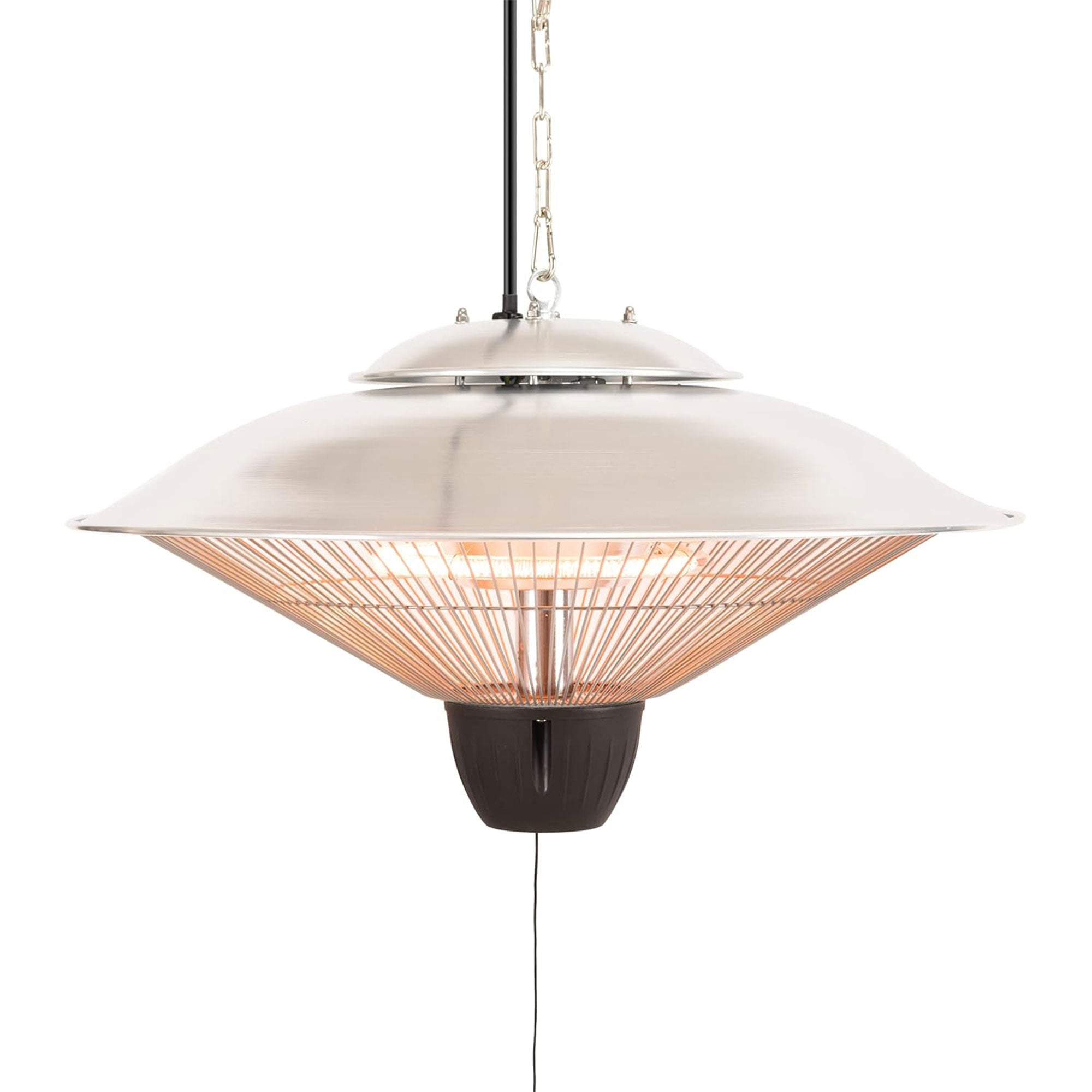 Sun-Ray 1500W Hanging Infrared Space Heater, Indoor/Outdoor, Silver (Used) - VMInnovations