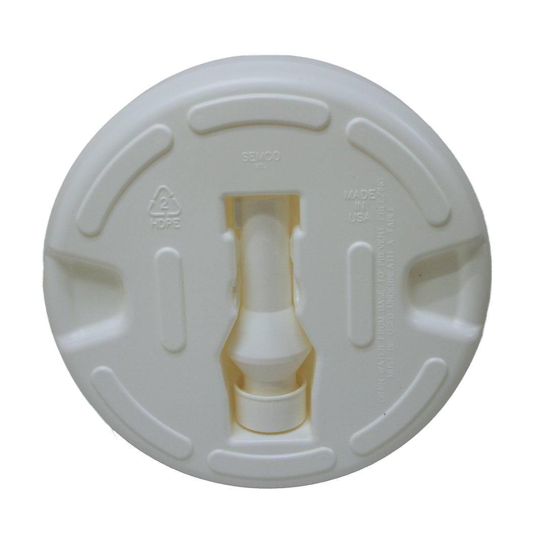 Good Ideas Outdoor Umbrella Stand Patio Base for 1 and 1.5 Inch Poles, White - VMInnovations