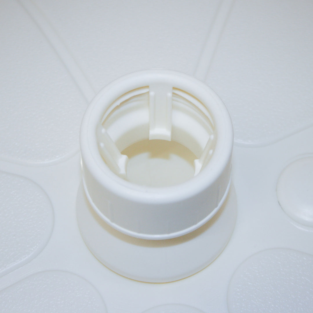 Good Ideas Outdoor Umbrella Stand Patio Base for 1 and 1.5 Inch Poles, White - VMInnovations