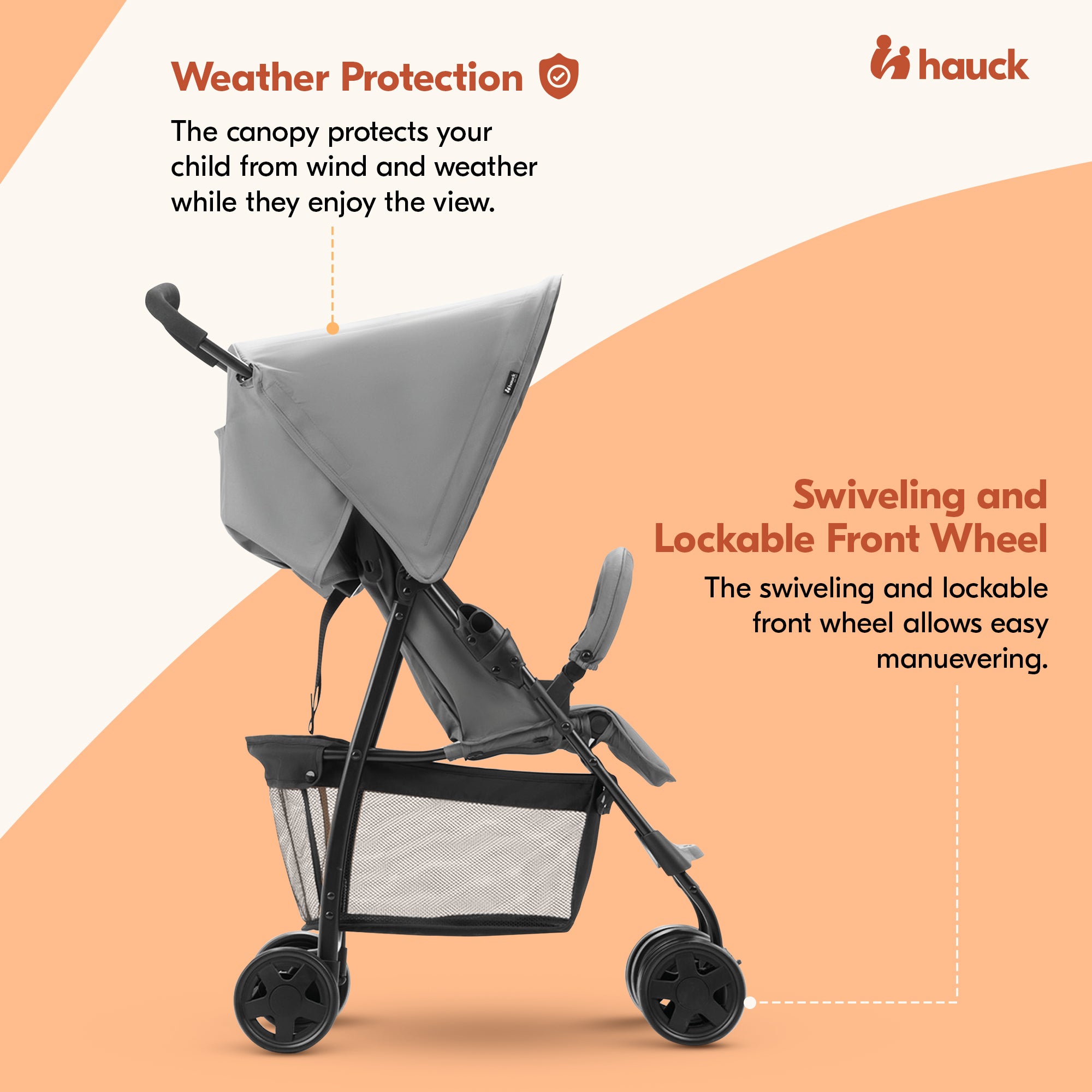 hauck Sport T13 Lightweight Compact and Foldable Stroller, Push Chair (Open Box) - VMInnovations