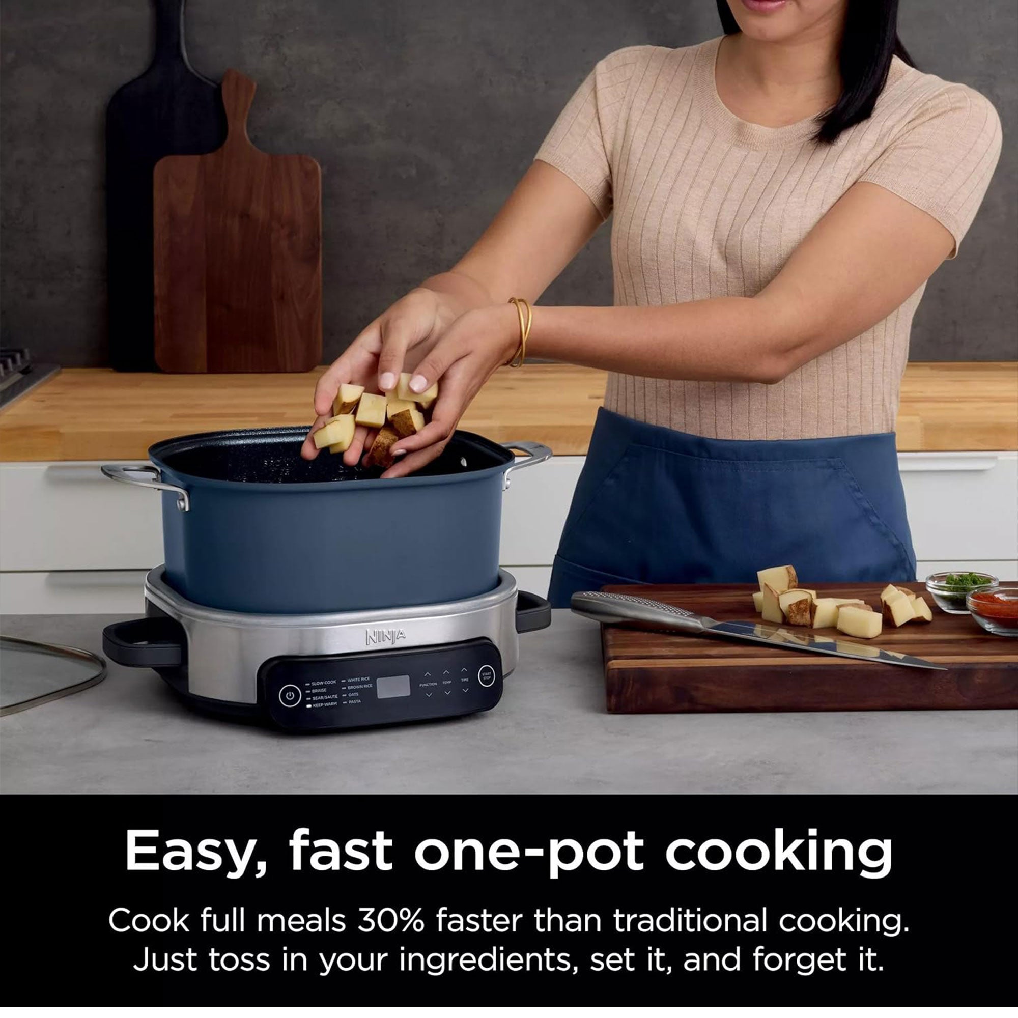 Ninja 8 In 1 Foodi Everyday Possible Cooker Pro, Black, (Used) - VMInnovations