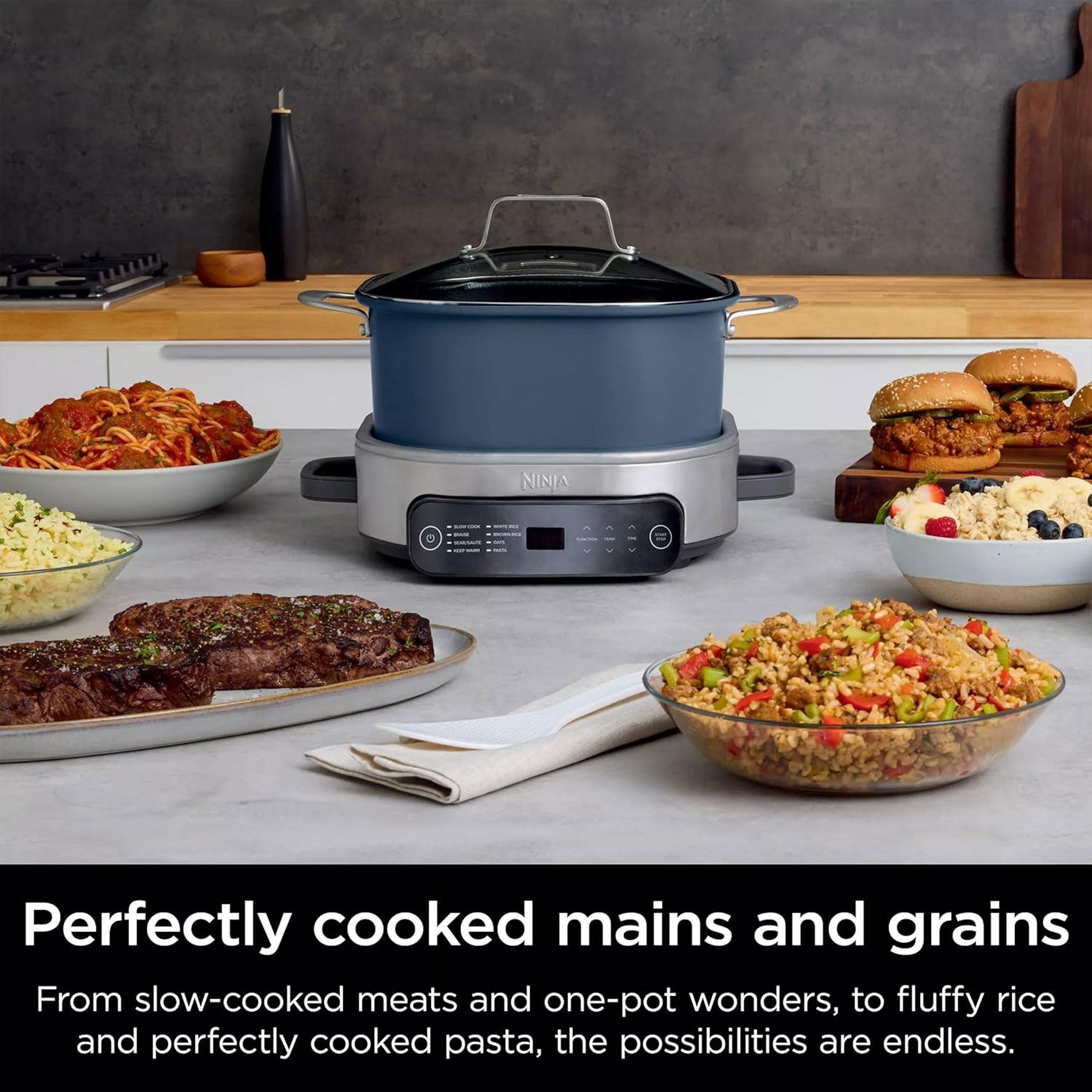 Ninja 8 In 1 Foodi Everyday Possible Cooker Pro, Merlot, (Used) - VMInnovations