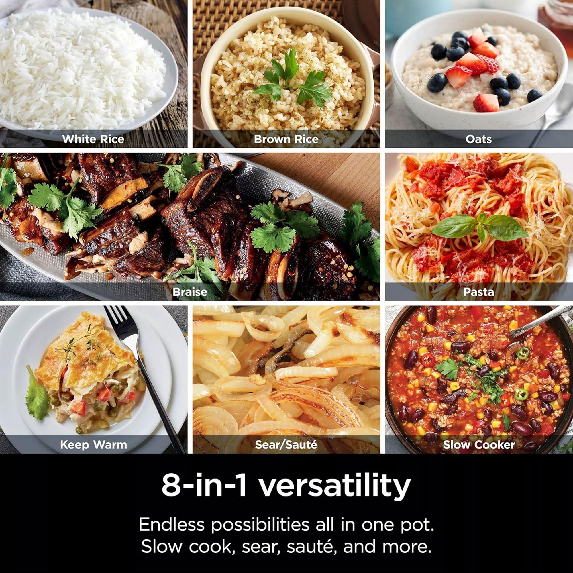 Ninja 8 In 1 Foodi Everyday Possible Cooker Pro, Merlot, (Used) - VMInnovations