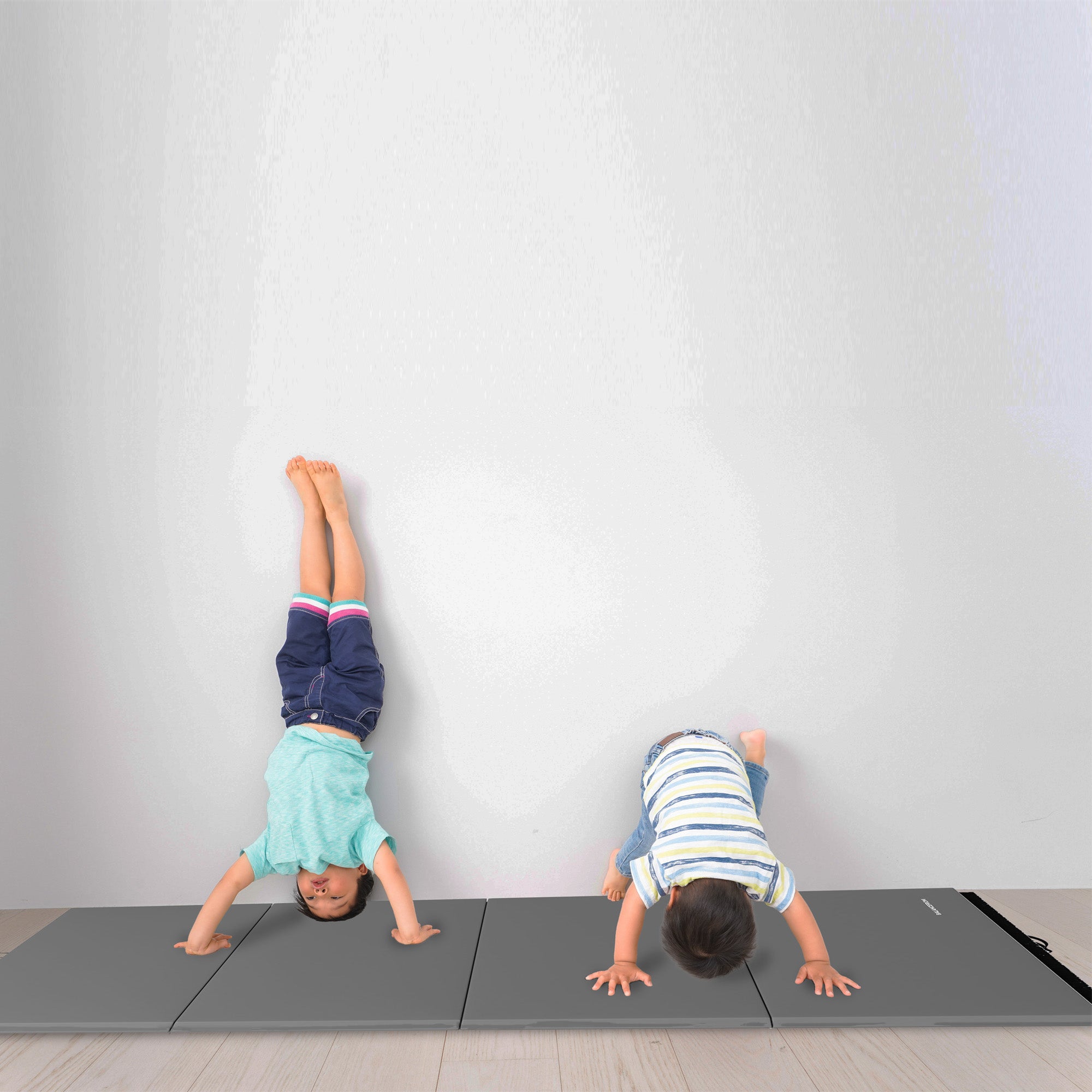 BalanceFrom Fitness All Purpose Mat with 8 Ft Balance Beam Gymnastic Set, Gray - VMInnovations