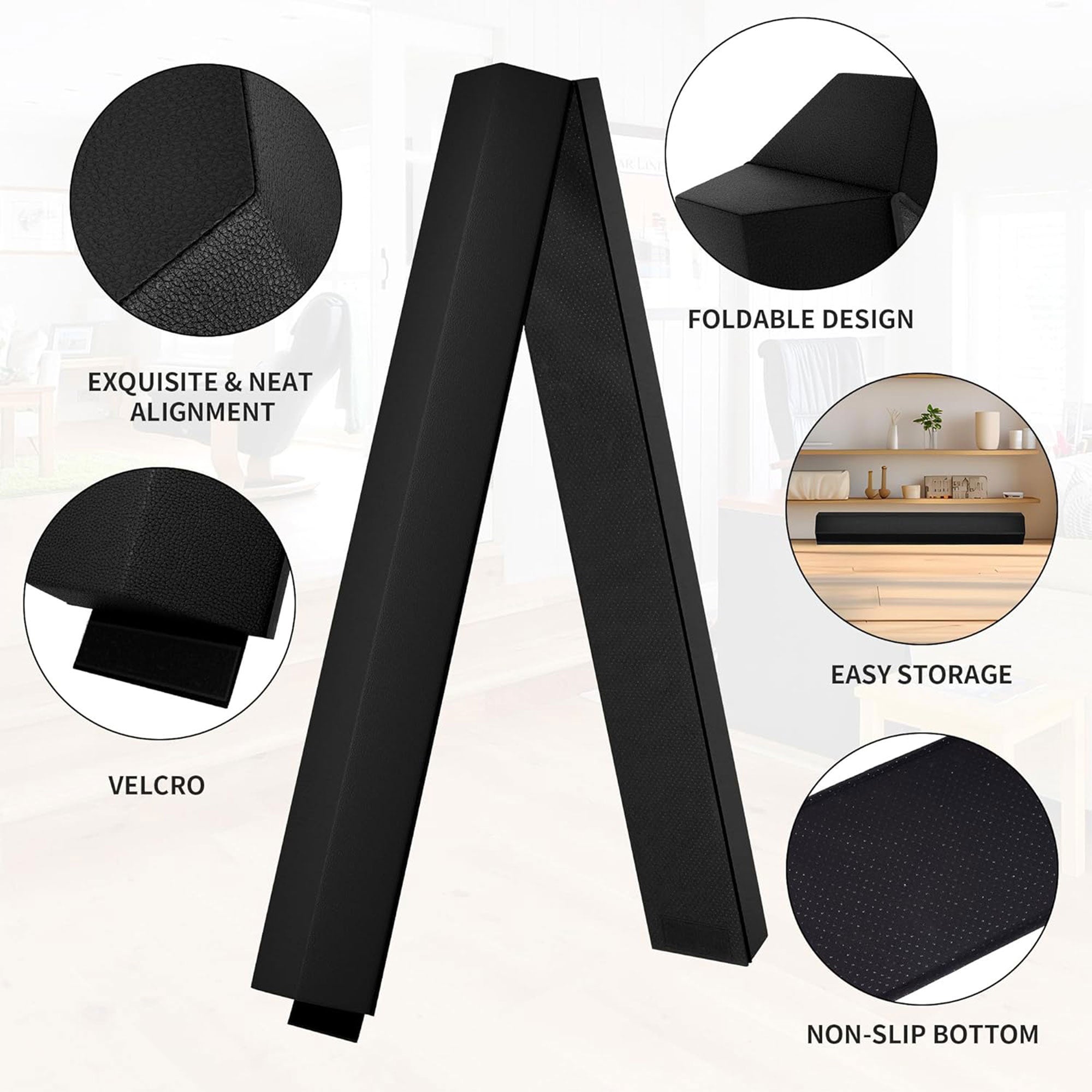 BalanceFrom Fitness All Purpose Mat with 8 Ft Balance Beam Gymnastic Set, Black - VMInnovations