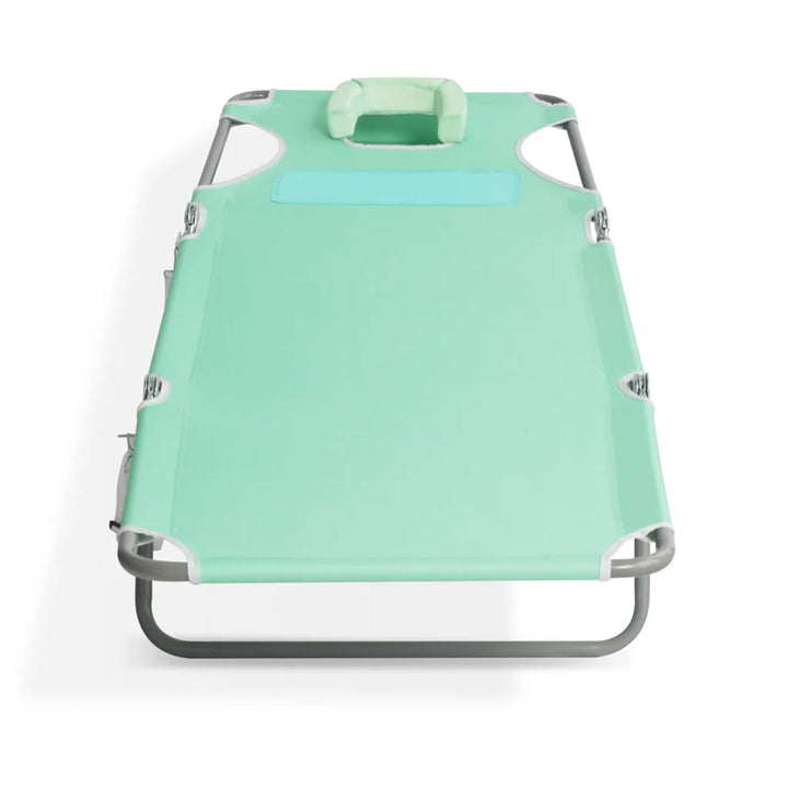 Ostrich Ladies Comfort Lounger, Foldable Beach Camping Pool Tanning Chair, Aqua