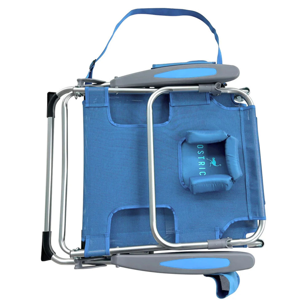 Ostrich Margate Chaise Lounge, Facedown Beach Camping Pool Tanning Chair, Blue - VMInnovations