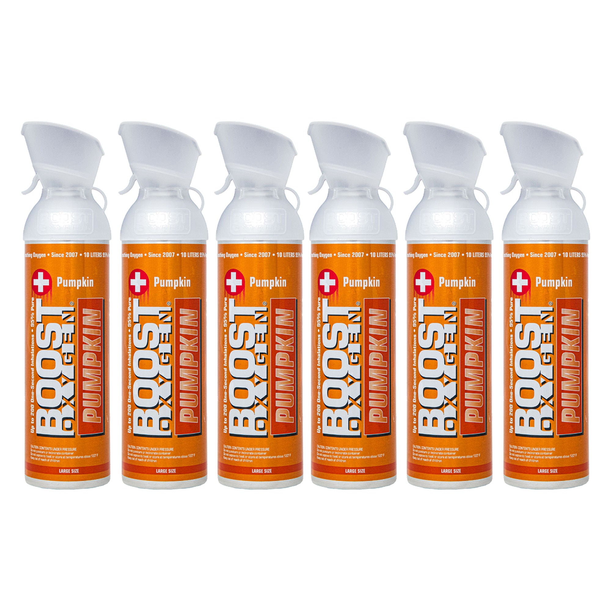 Boost Oxygen Large Pumpkin Spice Aroma 10L Canister Respiratory Support, 6 Pack - VMInnovations
