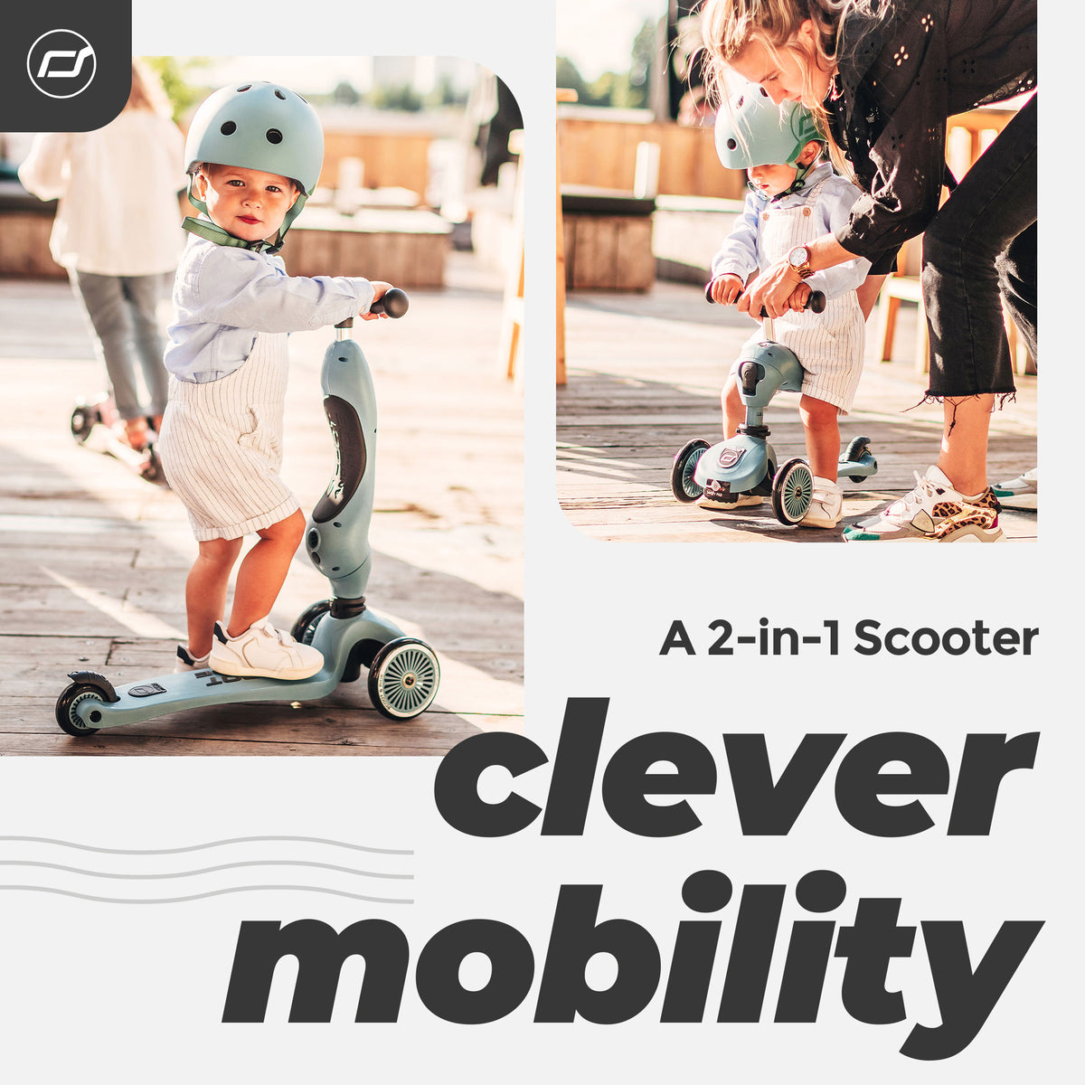 Scoot & Ride 2-in-1 Ride-On & Stand Kids Scooter, Ages 1-5, Steel (Open Box)