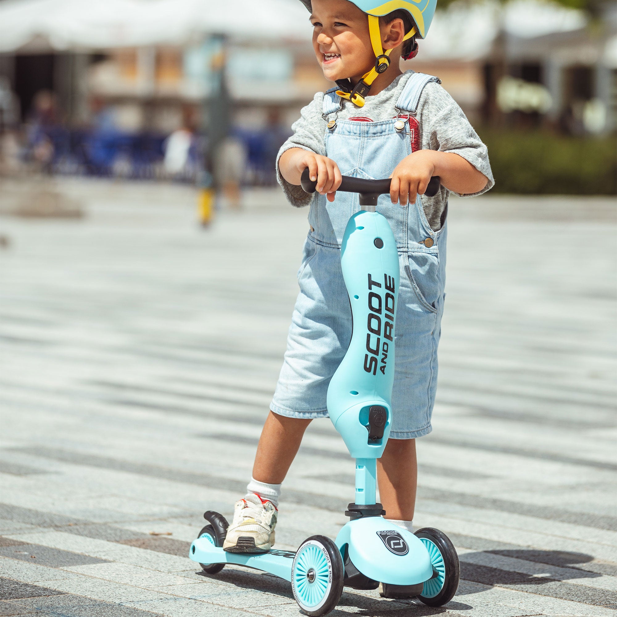 Scoot & Ride 2-in-1 Ride-On & Stand Scooter, Ages 1-5, Blueberry (Used) - VMInnovations