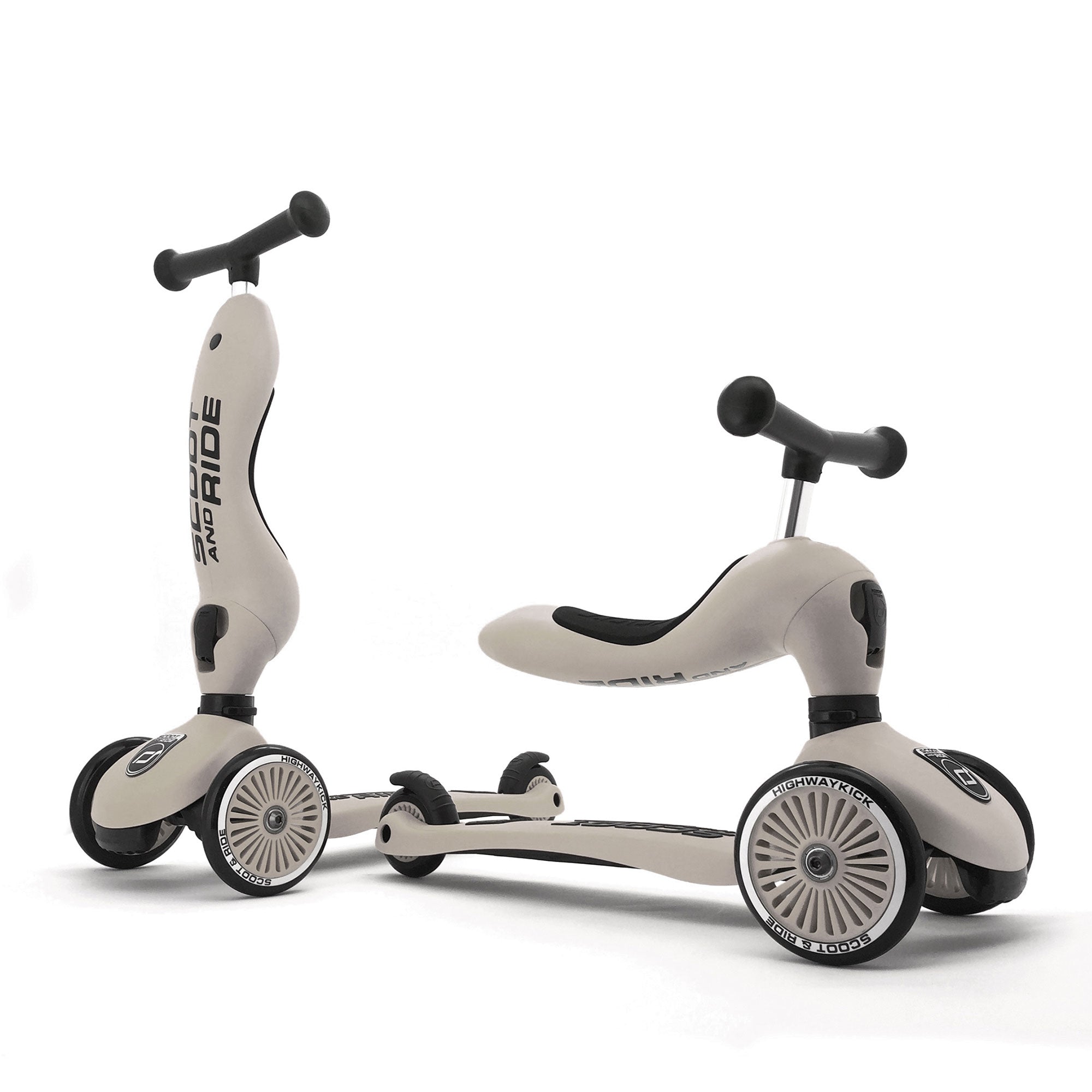Scoot & Ride 2-in-1 Ride-On & Stand Kids Scooter, Ages 1-5, Ash (Open Box) - VMInnovations