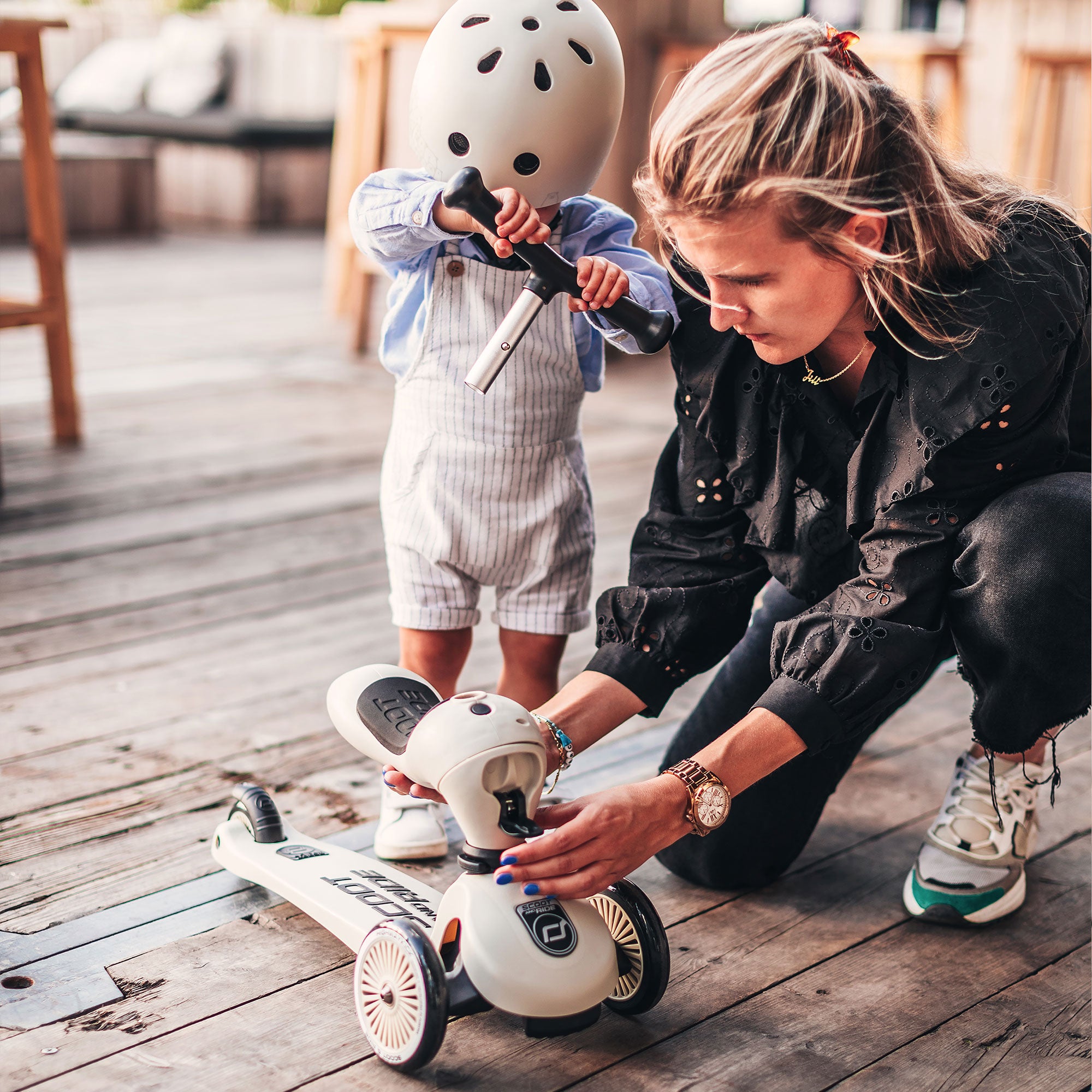 Scoot & Ride 2-in-1 Ride-On & Stand Kids Scooter, Ages 1-5, Ash (Used)